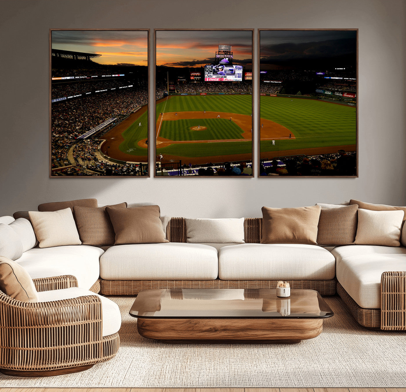-Colorado Rockies Coors Field Wall Art Canvas Print - MLB Baseball Stadium