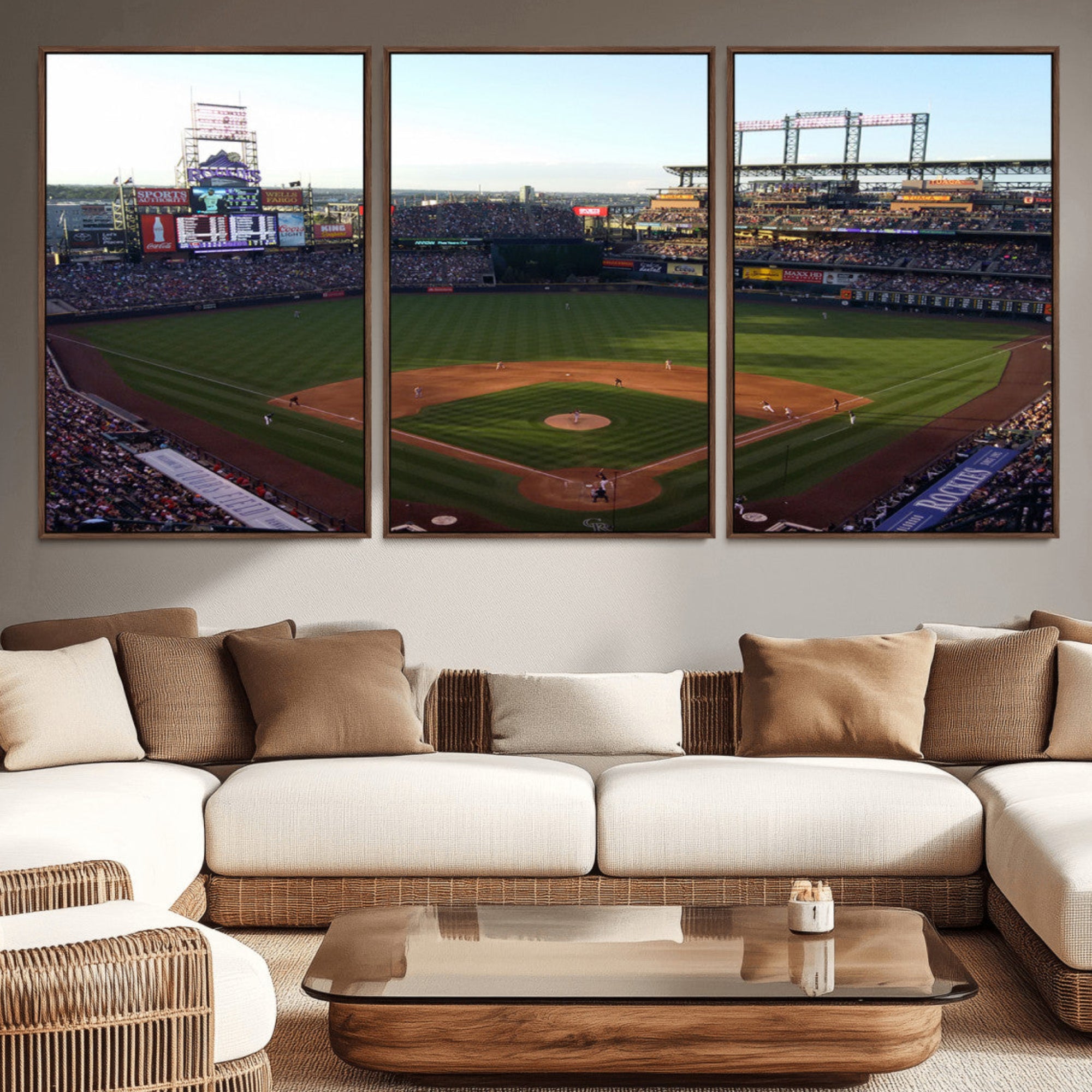 21638-MGV-CV-36X24-Colorado Rockies Coors Field Wall Art Canvas Print - MLB Baseball Stadium
