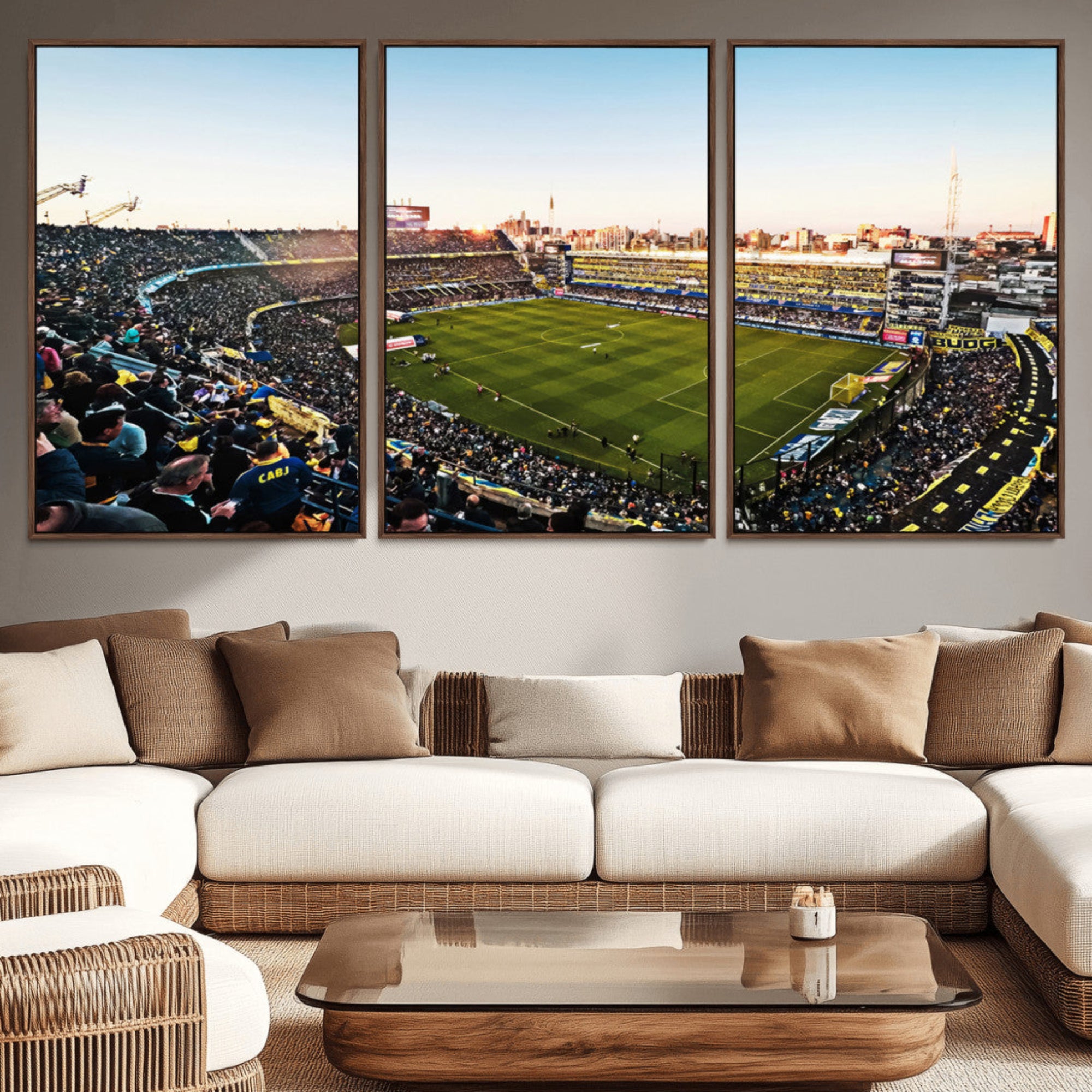 50105-MGV-CV-36X24-Boca Juniors Soccer Team Print - Buenos Aires Bombonera Stadium Wall Art Canvas Print