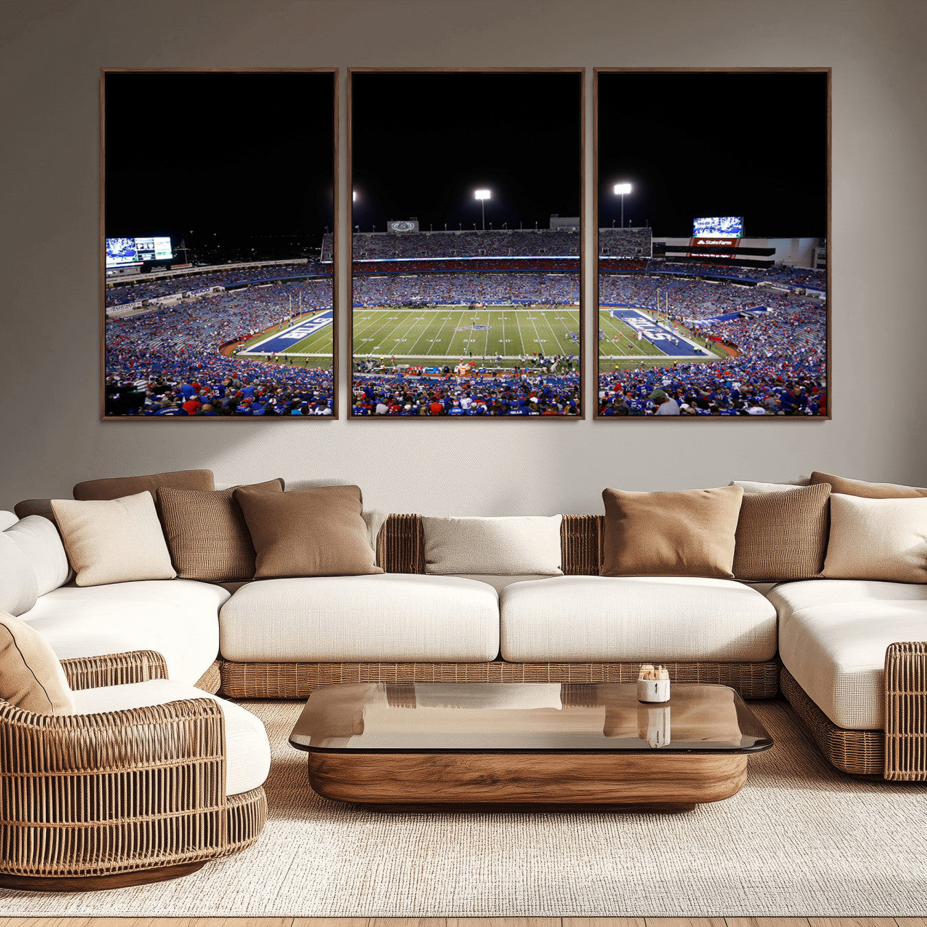 -Buffalo Bills Wall Art - Buffalo Bills Stadium Canvas Print, Perfect Sports Decor for Living Rooms,