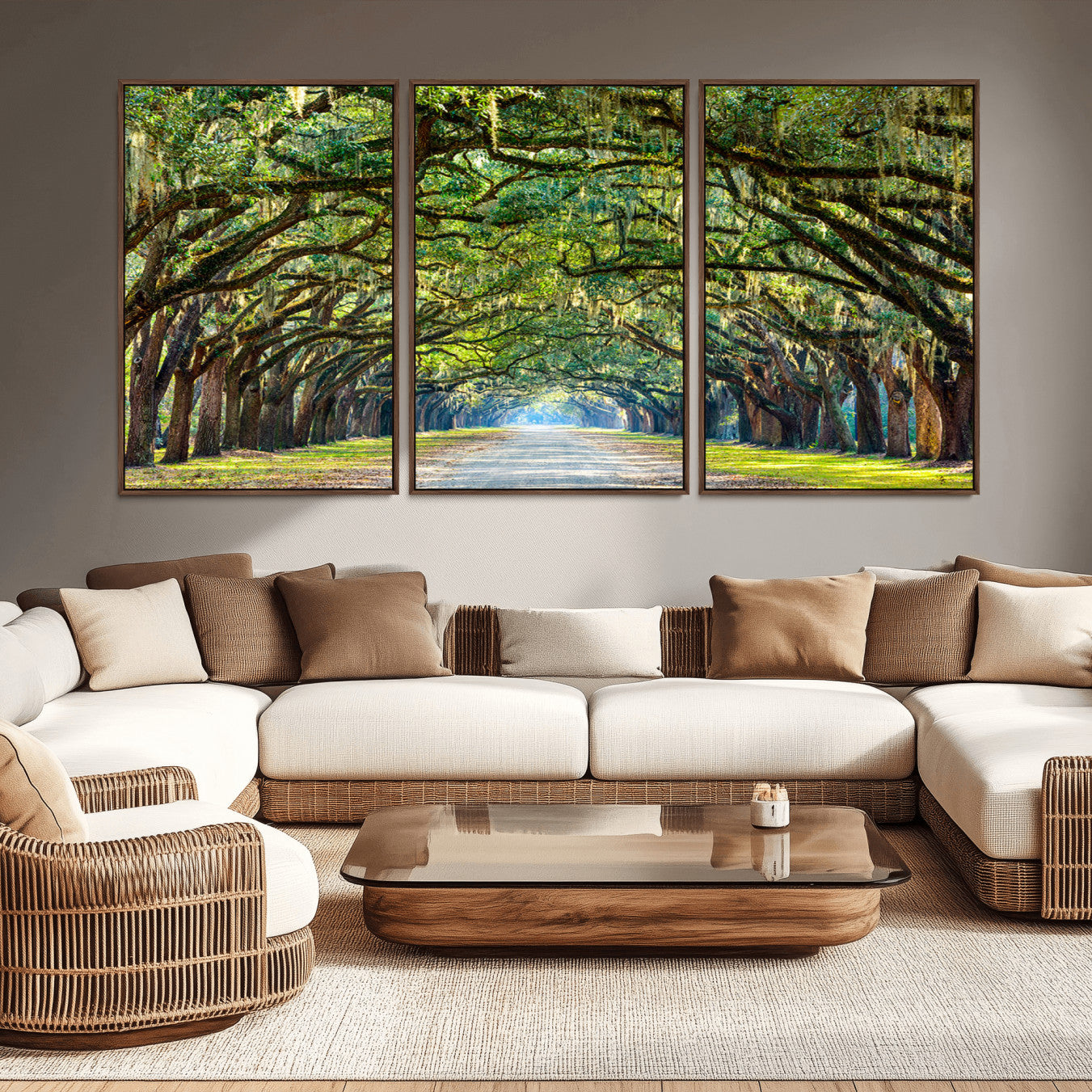 -Wormsloe State Plantation Driveway Wall Art Canvas Print