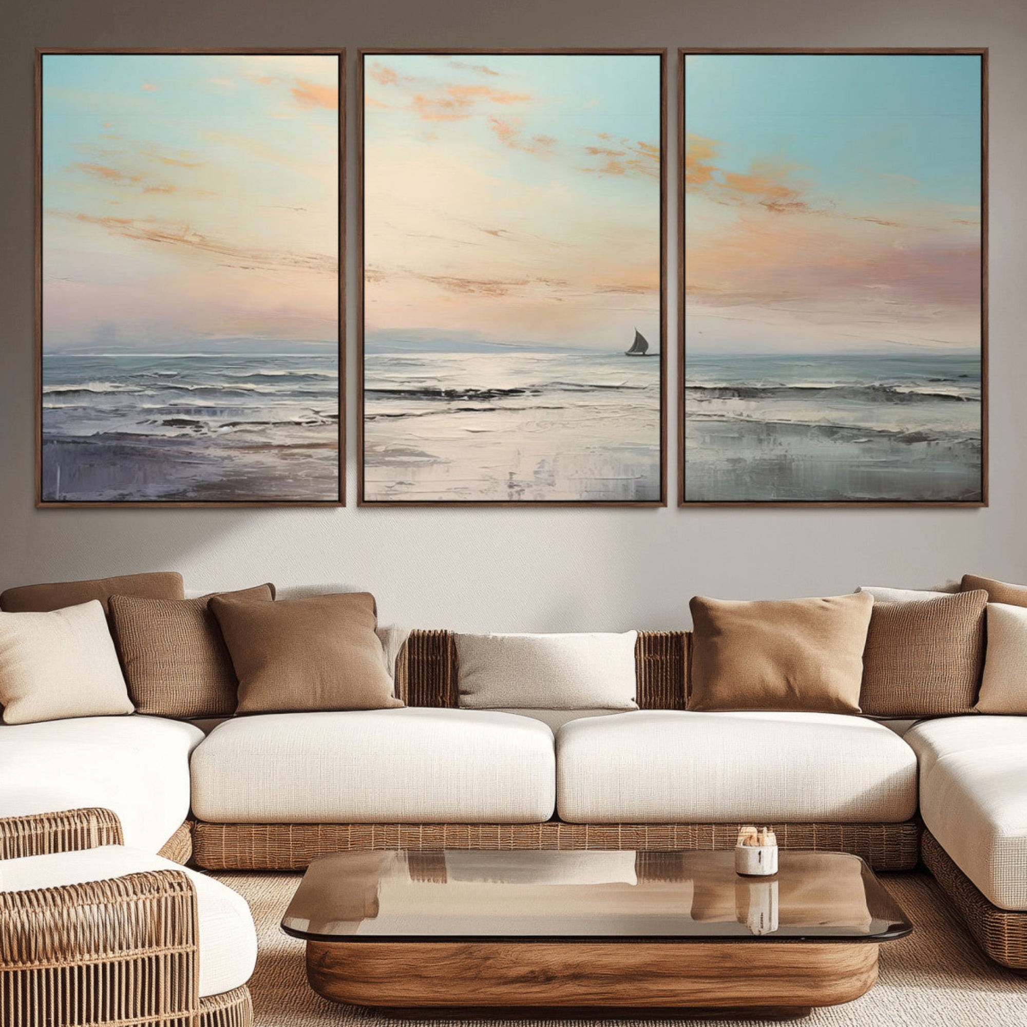 97630-MGV-CV-36X24-Abstract Ocean Wall Art - Boat Wall Art Canvas Print