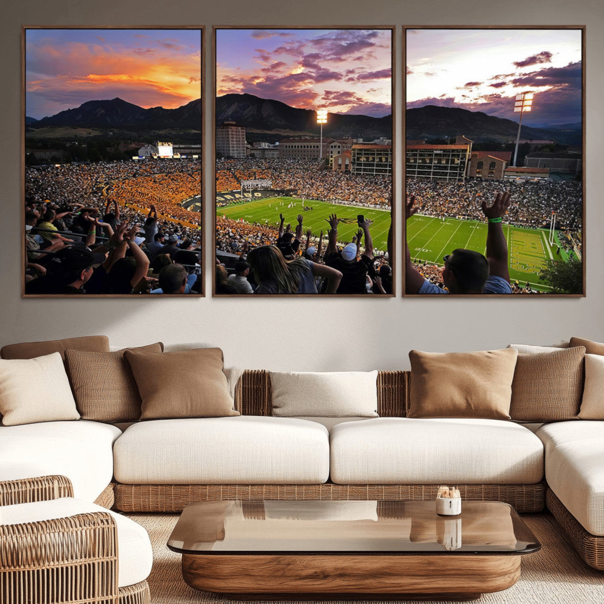 52579-MGV-CV-36X24-Folsom Field - University of Colorado Buffaloes Football Stadium Wall Art, Colorado Buffaloes Wall