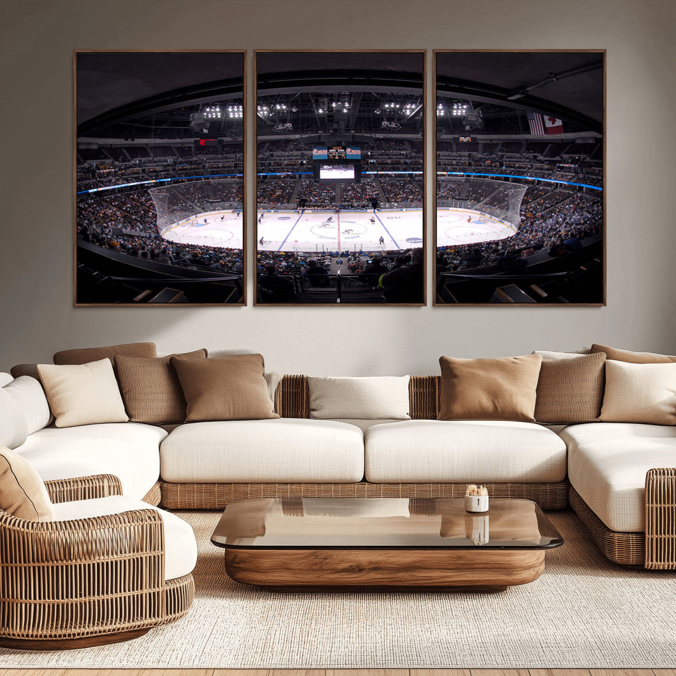 -Ball Arena Denver Colorado Avalanche Hockey Team Wall Art Canvas Print - Denver Ice Hockey Stadium