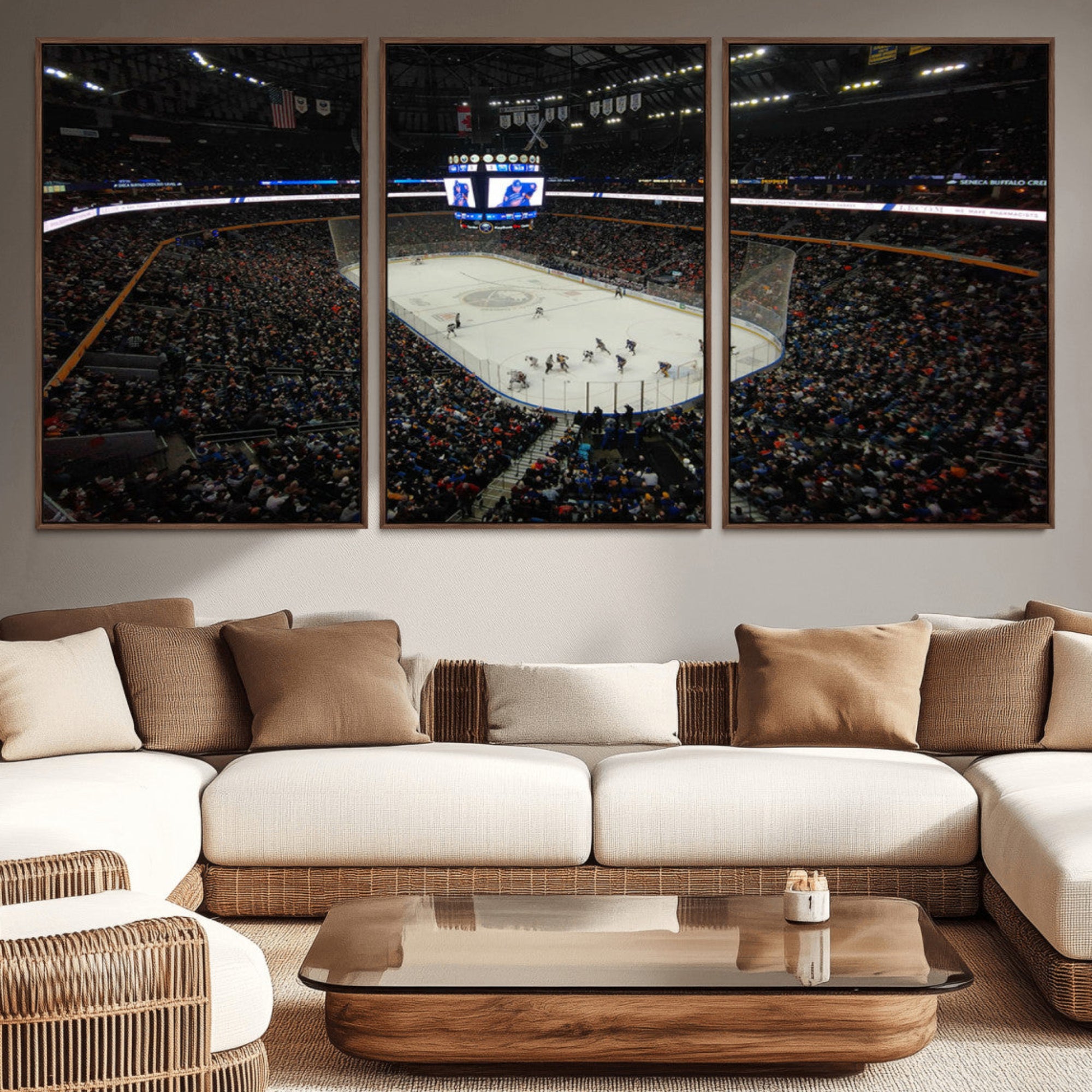 15132-MGV-CV-36X24-KeyBank Center New York Buffalo Sabres Hockey Stadium Canvas Print Wall Art