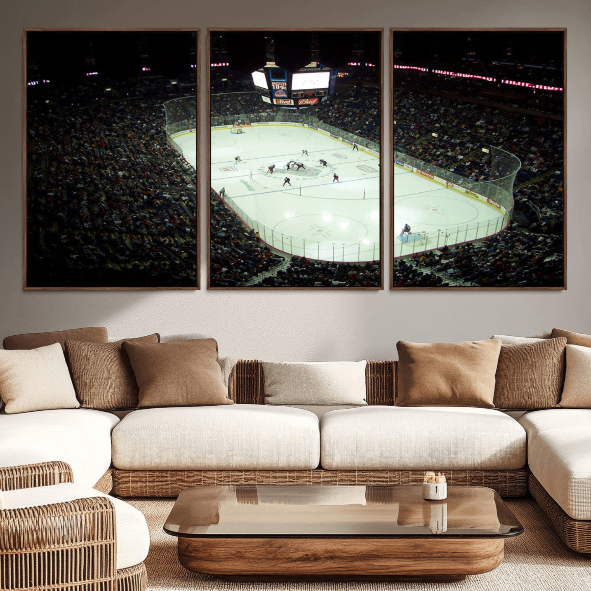 38823-MGV-CV-36X24-Nationwide Arena Ohio Columbus Blue Jackets Hockey Stadium Canvas Print Wall Art
