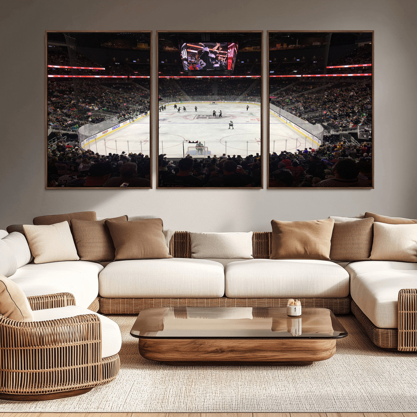 -T Mobile Arena Paradise Nevada Vegas Golden Knights Ice Hockey Stadium Canvas Print Wall Art