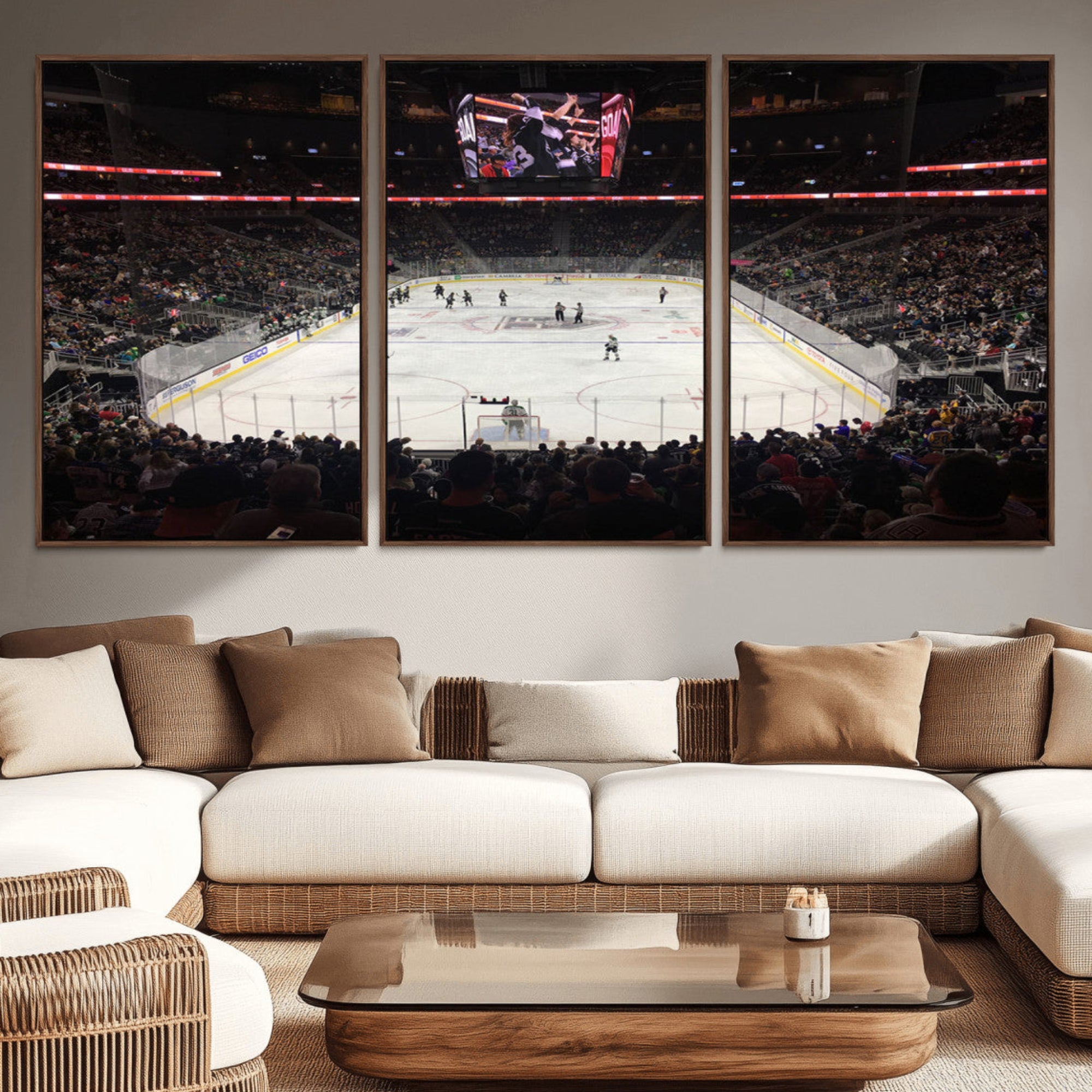 14802-MGV-CV-36X24-T Mobile Arena Paradise Nevada Vegas Golden Knights Ice Hockey Stadium Canvas Print Wall Art