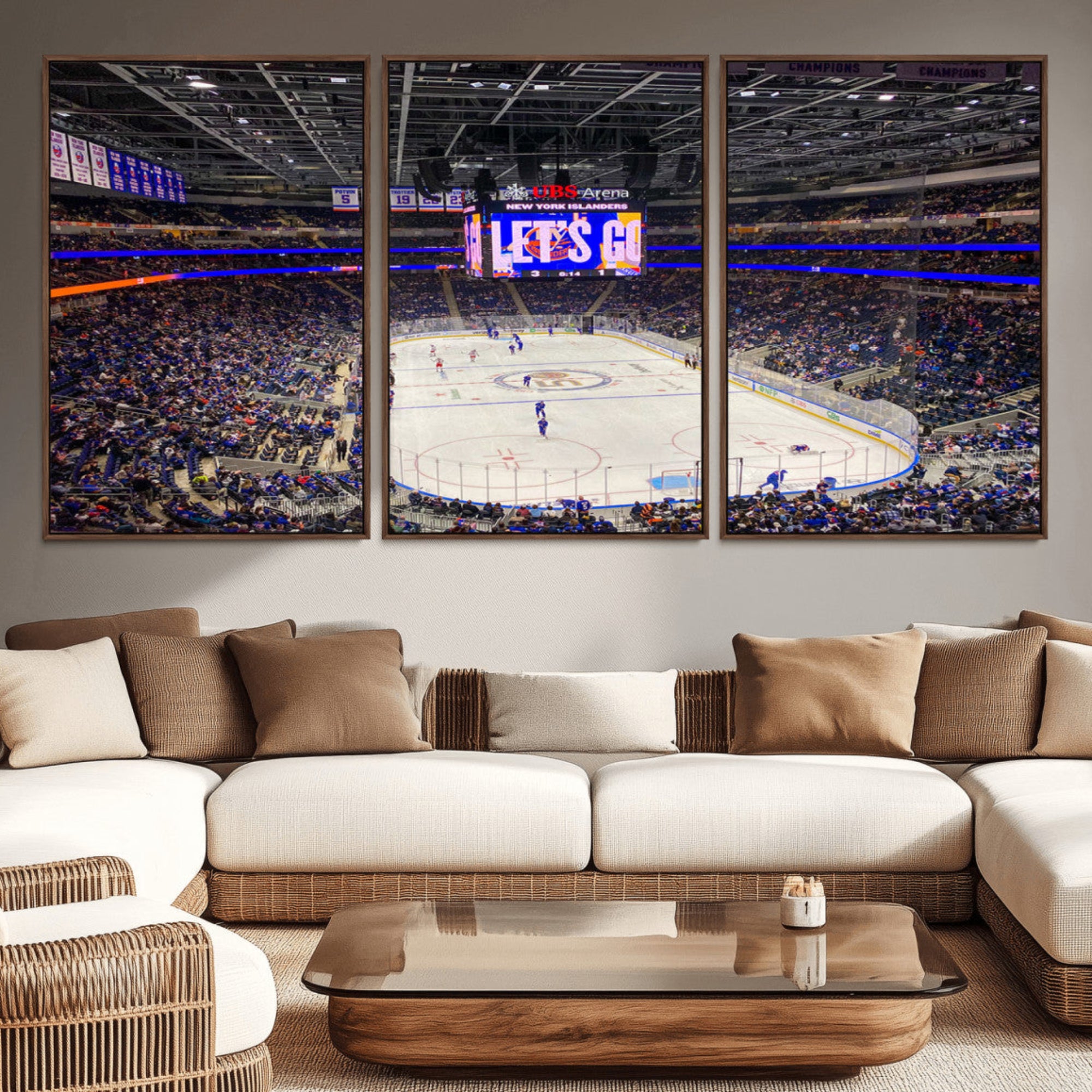 78692-MGV-CV-36X24-UBS Arena Elmont New York Islanders Ice Hockey Wall Art, UBS Arena Elmont Wall Art Canvas Print