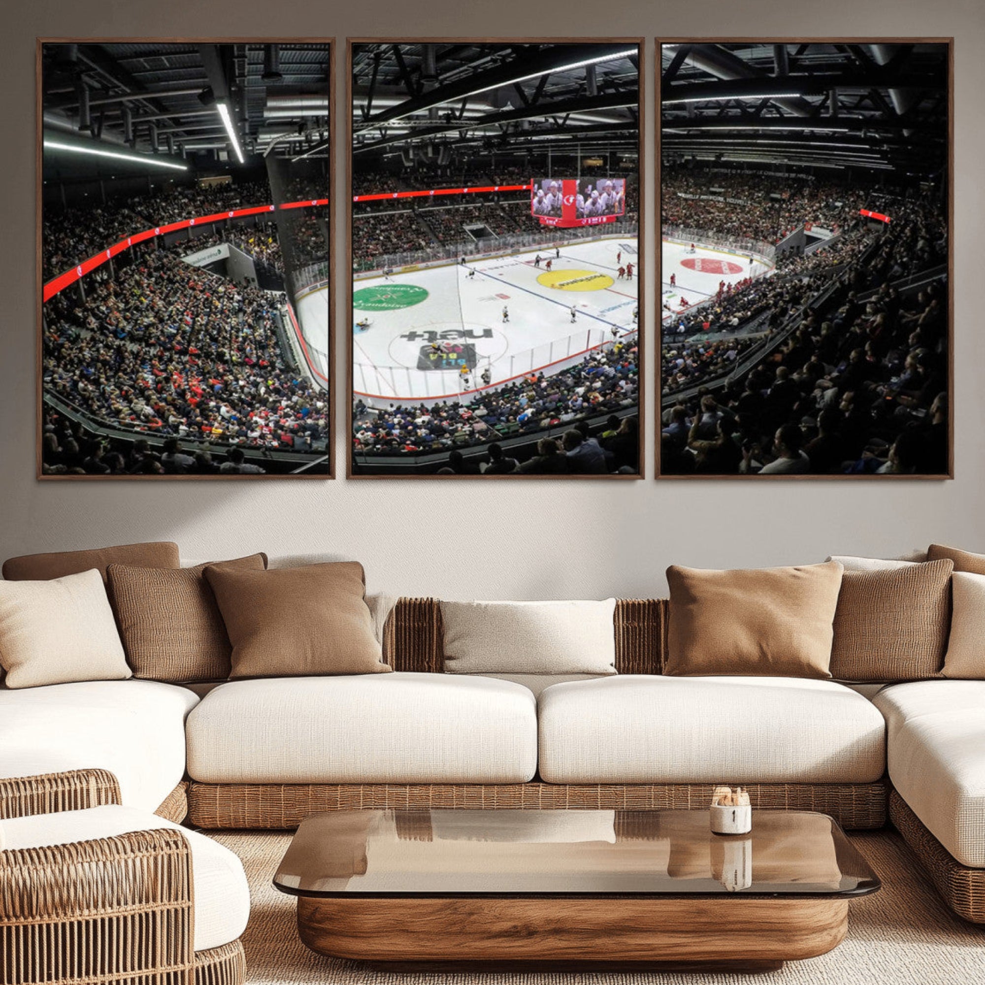 46282-MGV-CV-36X24-Vaudoise Lausanne Ice Hockey Arena Stadium Wall Art Canvas, Vaudoise Lausanne Ice Hockey Canvas