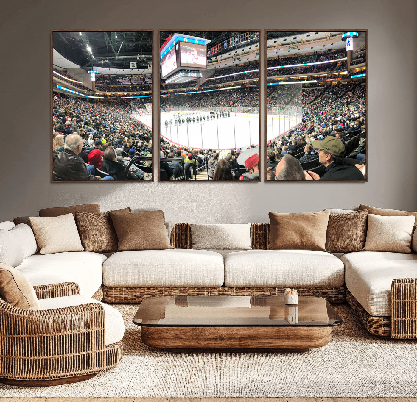 -Xcel Energy Center St Paul Minnesota Wild Ice Hockey Stadium Canvas, Minnesota Wild Ice Hockey
