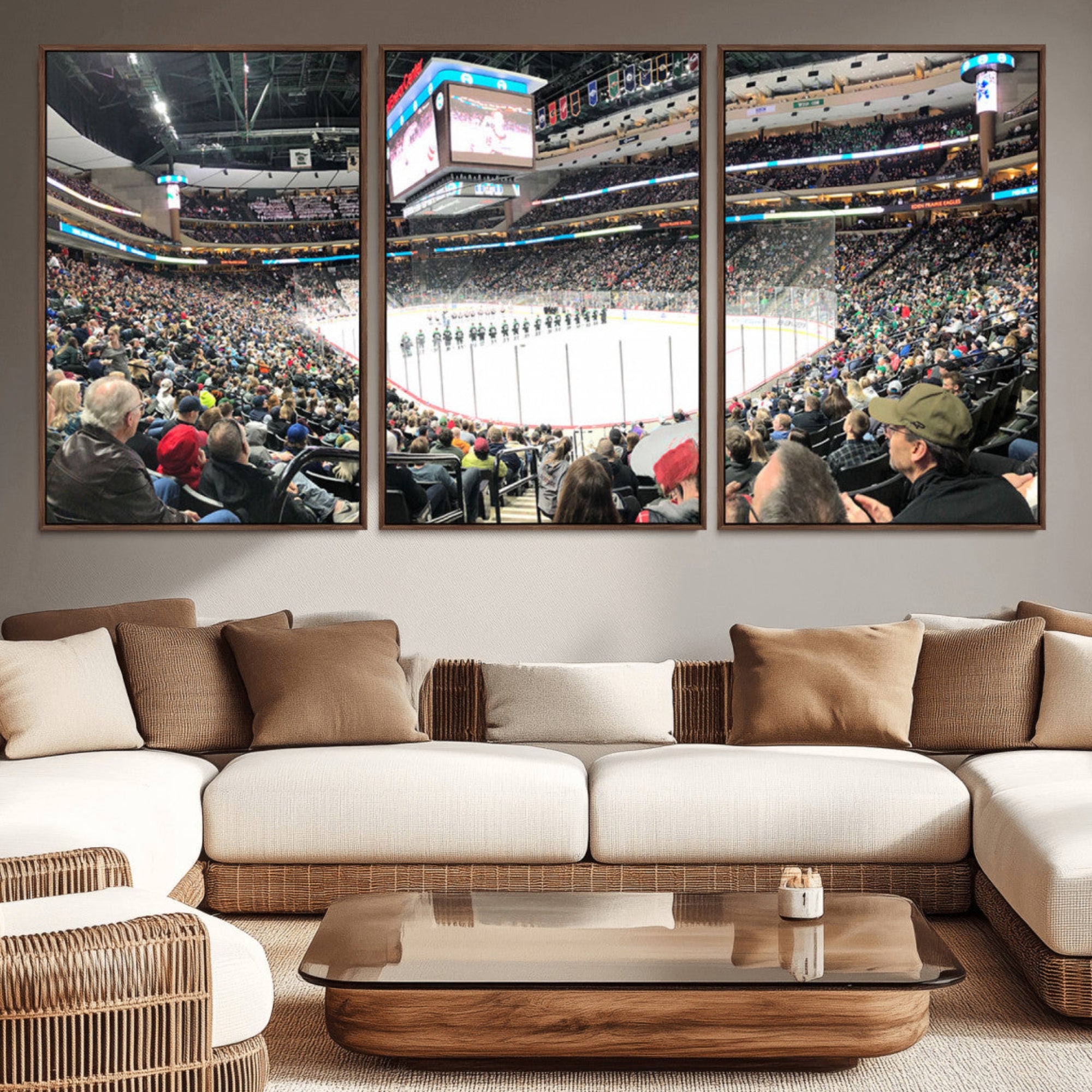 44414-MGV-CV-36X24-Xcel Energy Center St Paul Minnesota Wild Ice Hockey Stadium Canvas, Minnesota Wild Ice Hockey