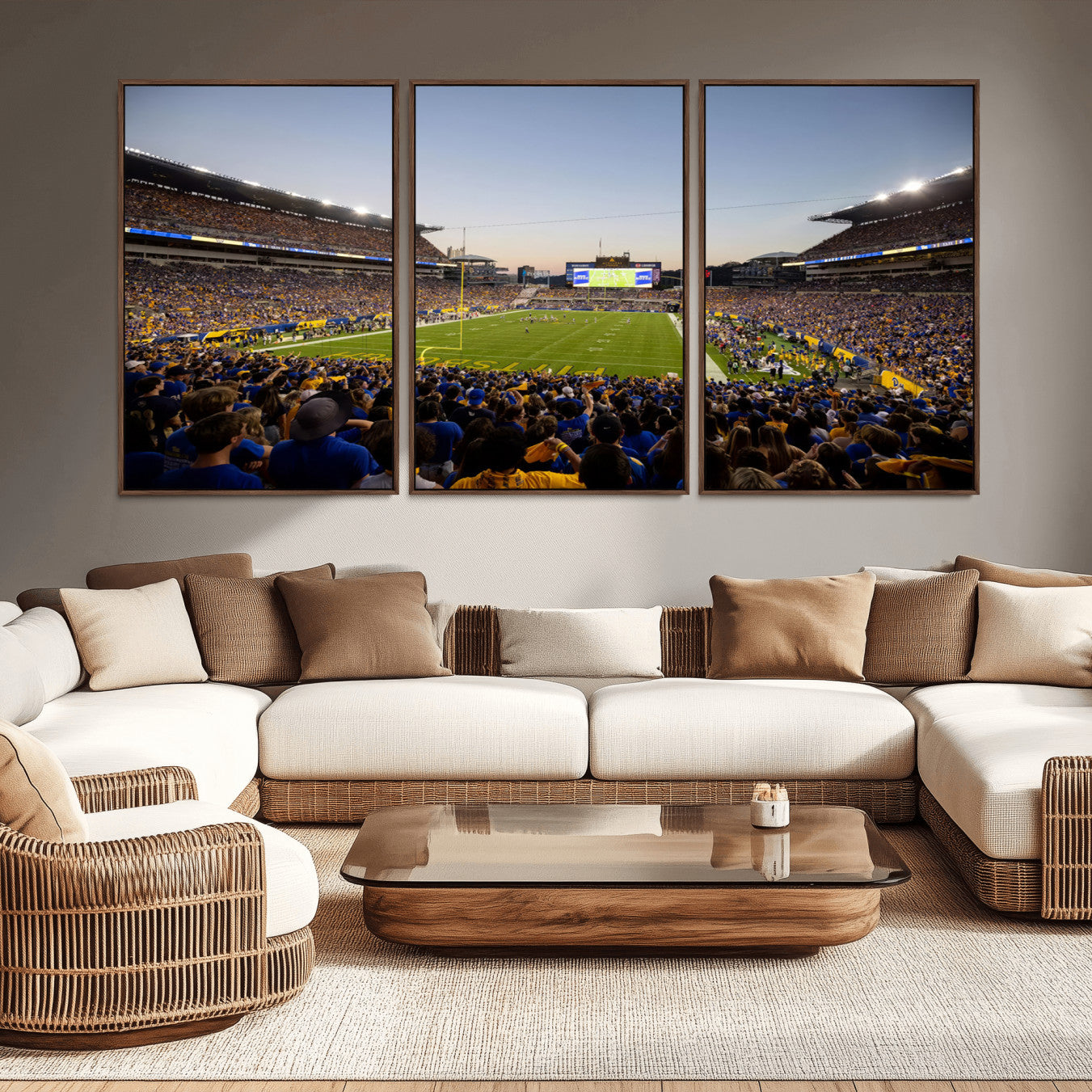 -Pittsburgh Panthers Football Team Print - Pittsburgh Acrisure Stadium Wall Art Canvas Print