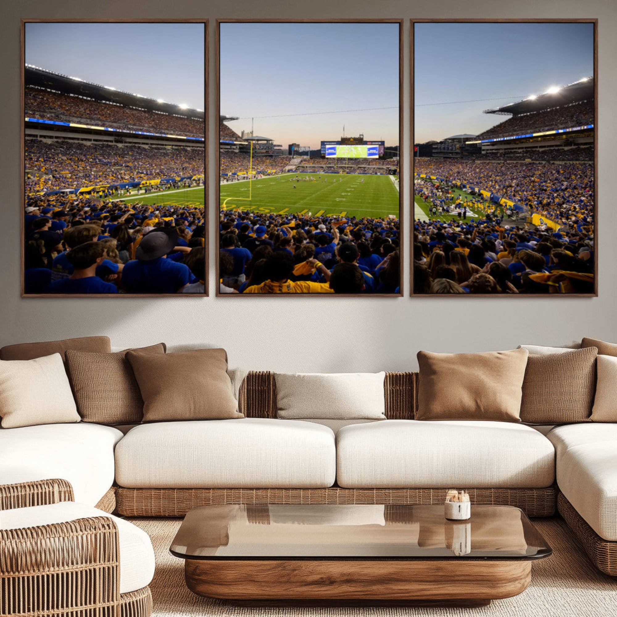 41853-MGV-CV-36X24-Pittsburgh Panthers Football Team Print - Pittsburgh Acrisure Stadium Wall Art Canvas Print