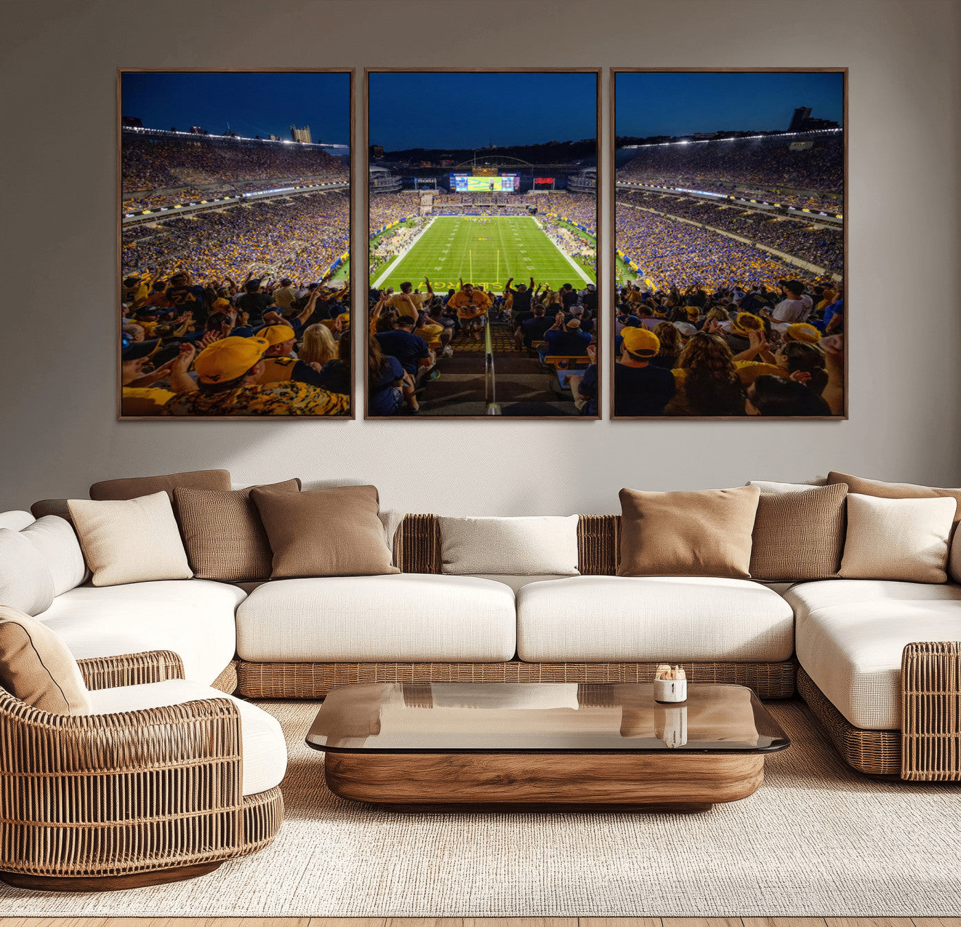 -Pittsburgh Panthers Football Team Print - Pittsburgh Acrisure Stadium Wall Art Canvas Print