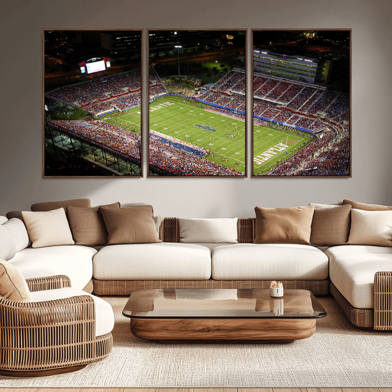 -Florida Atlantic University Owls Canvas Print, Football Team Print - Boca Raton FAU Stadium Wall Art