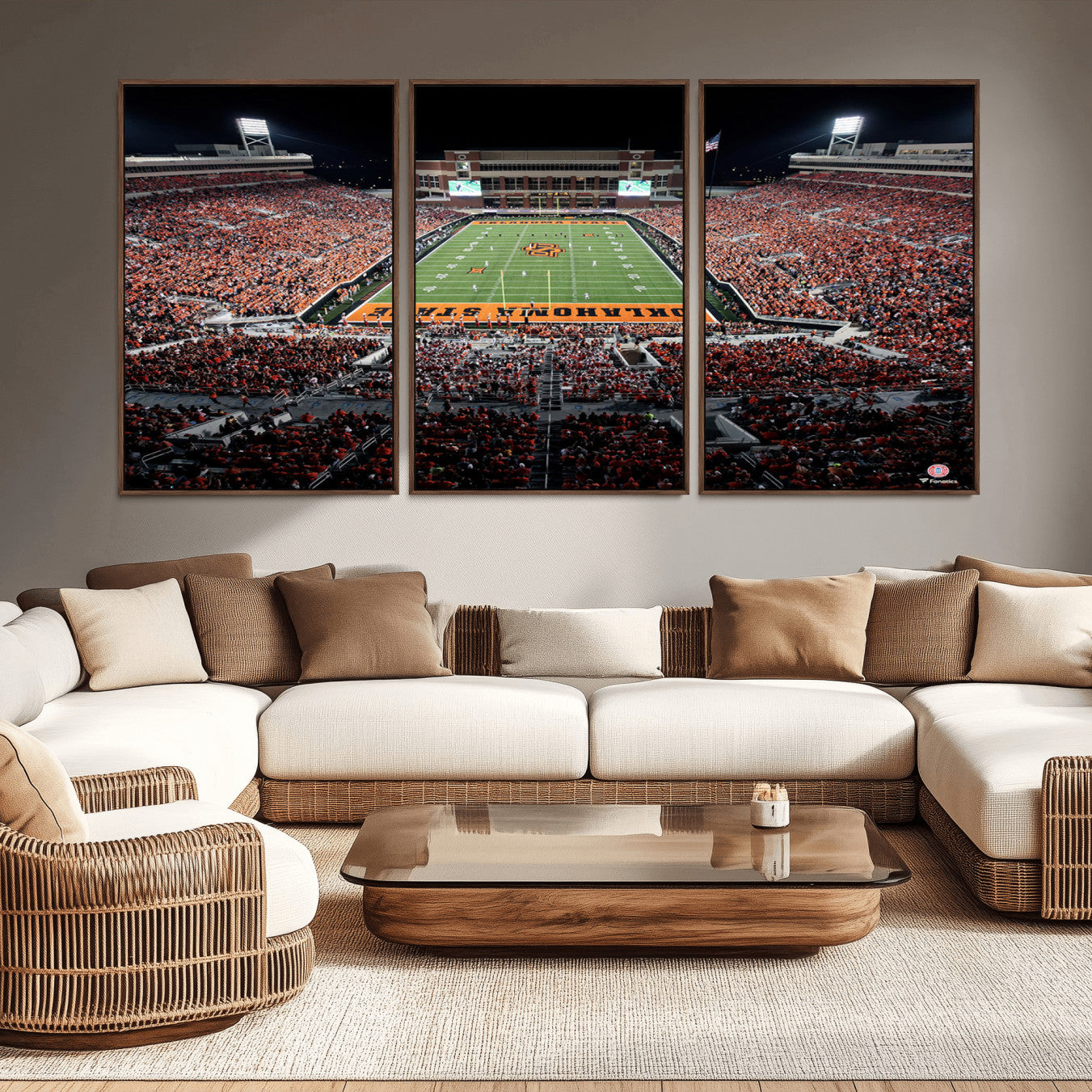 -Oklahoma State Cowboys Canvas Print, Football Team Print - Stillwater Boone Pickens Stadium Wall Art