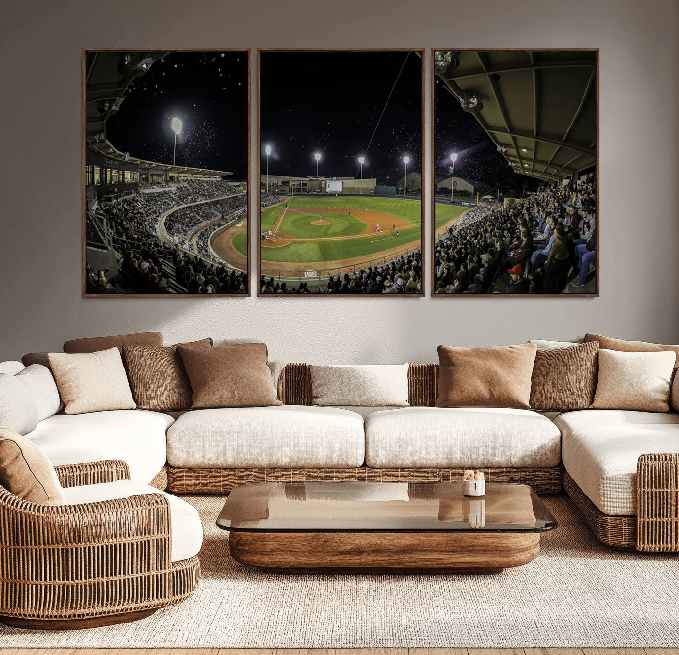 -Olsen Field at Blue Bell Park - Texas A&M Aggies Baseball Stadium Wall Art Canvas Print