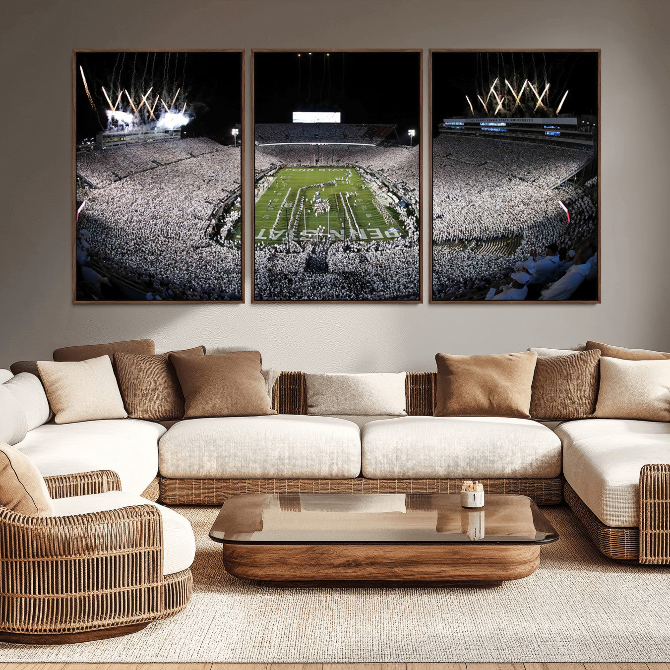 -Penn State Beaver Stadium Canvas Wall Art - Nittany Lions Football Print