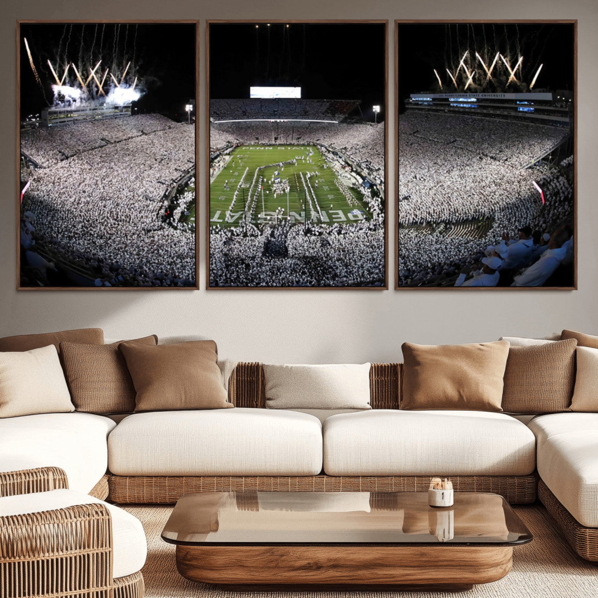 84537-MGV-CV-36X24-Penn State Beaver Stadium Canvas Wall Art - Nittany Lions Football Print