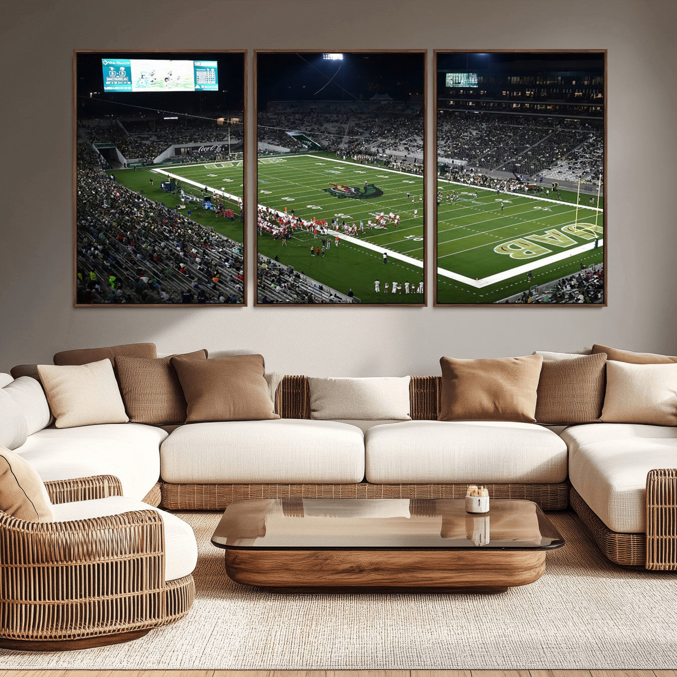 -UAB Blazers Football Team Print - Birmingham Protective Stadium Wall Art Canvas Print
