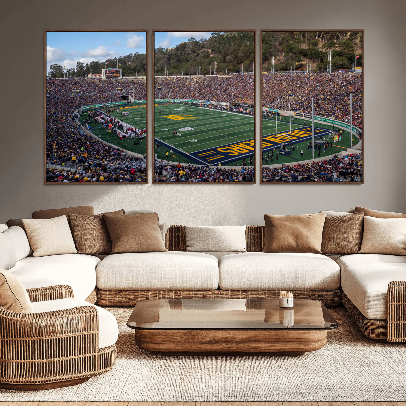 -University of California Golden Bears Football Team Print - Berkeley California Memorial Stadium Art
