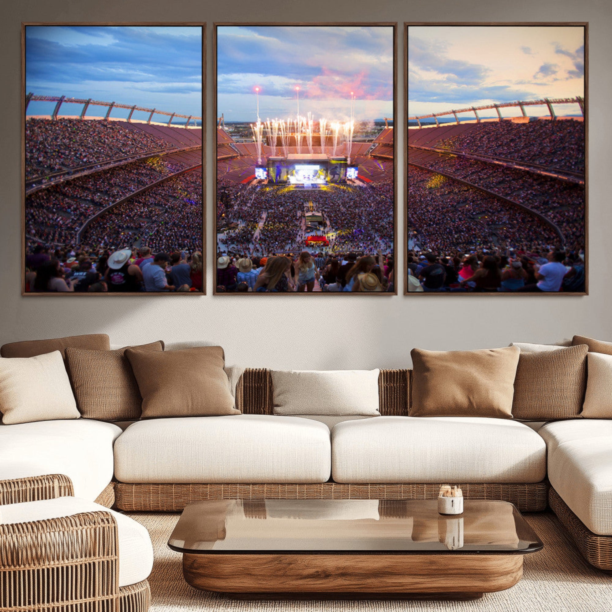 24689-MGV-CV-36X24-Denver Broncos Football Team Print Canvas- Empower Field at Mile High Stadium Wall Art Canvas Print