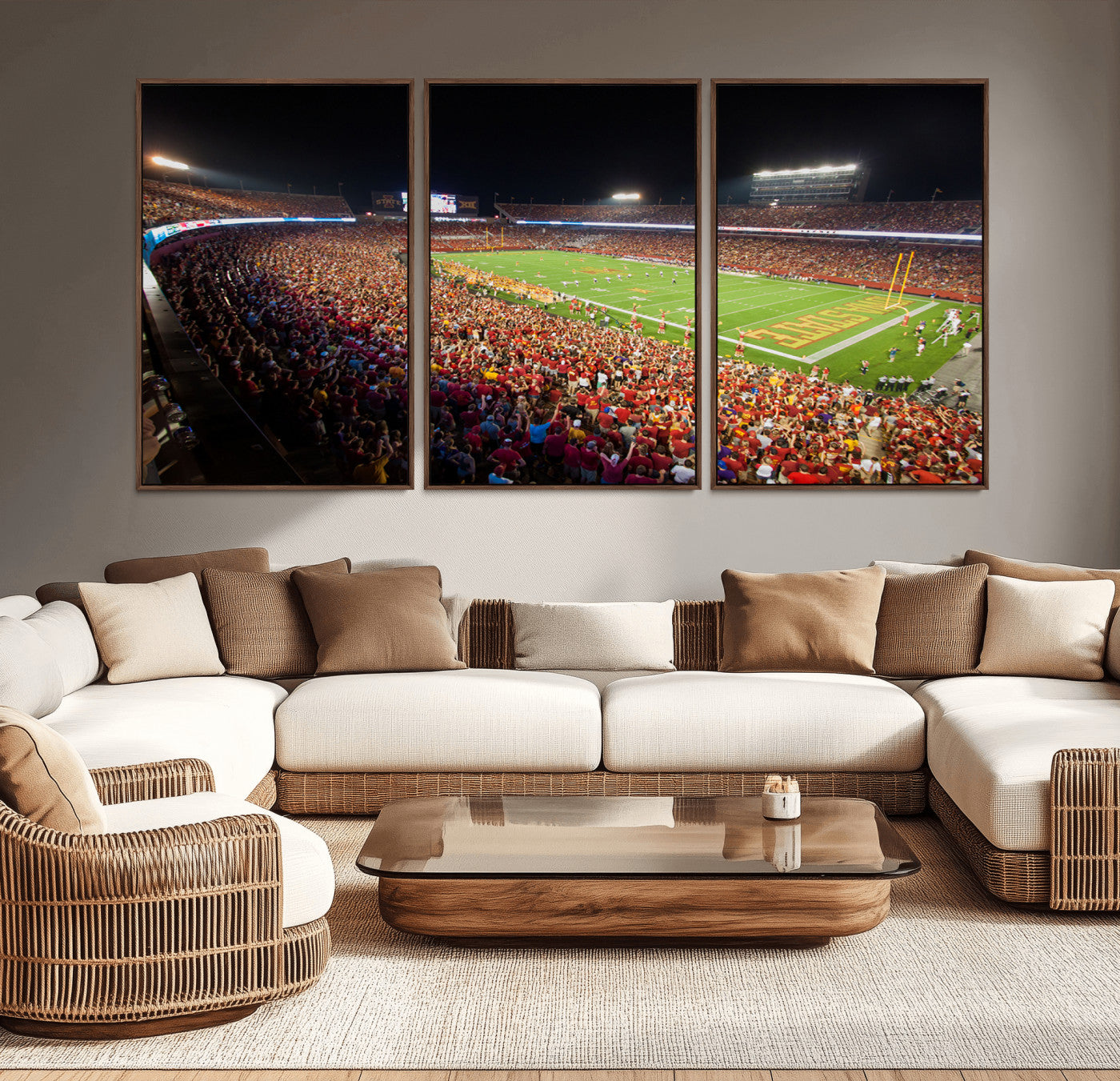 -Iowa State University Cyclones Canvas Print, Football Team Print - Ames Jack Trice Stadium Wall Art