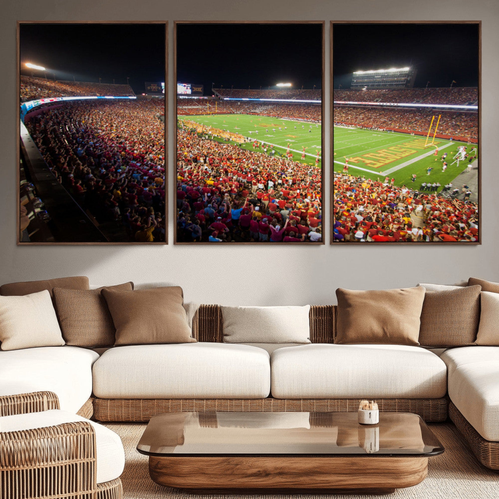 35139-MGV-CV-36X24-Iowa State University Cyclones Canvas Print, Football Team Print - Ames Jack Trice Stadium Wall Art