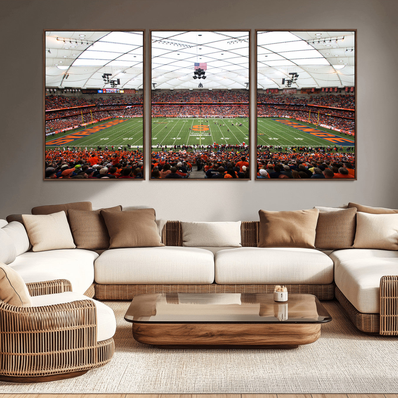 -Syracuse University Orange Football Team Print - Syracuse JMA Wireless Dome Wall Art Canvas Print