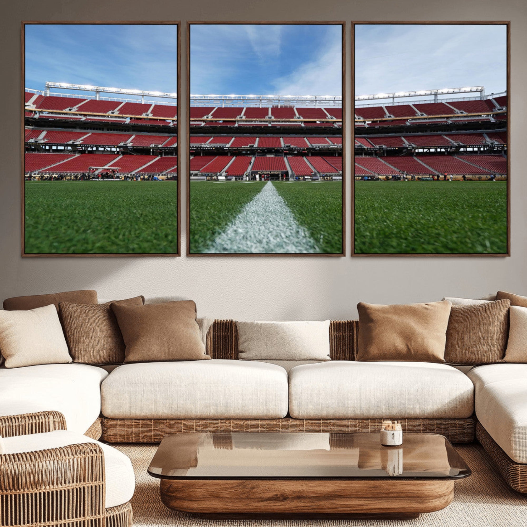 83238-MGV-CV-36X24-University of Tulsa Golden Hurricane Football Team Print - Tulsa H.A. Chapman Stadium Wall Art