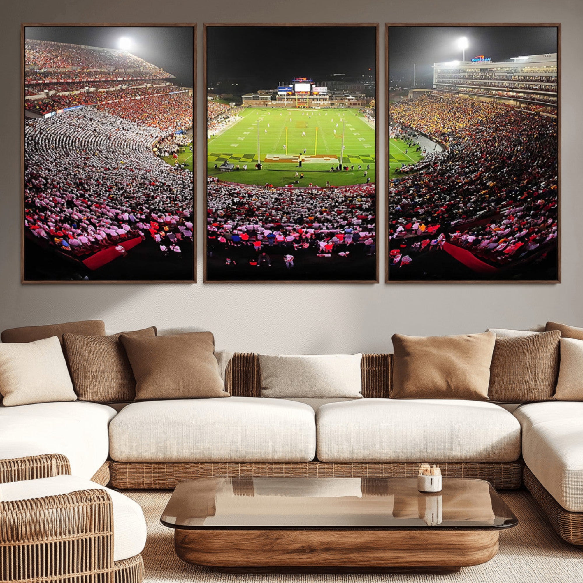 12091-MGV-CV-36X24-University of Maryland Terrapins Football Team Print - College Park SECU Stadium Wall Art Canvas