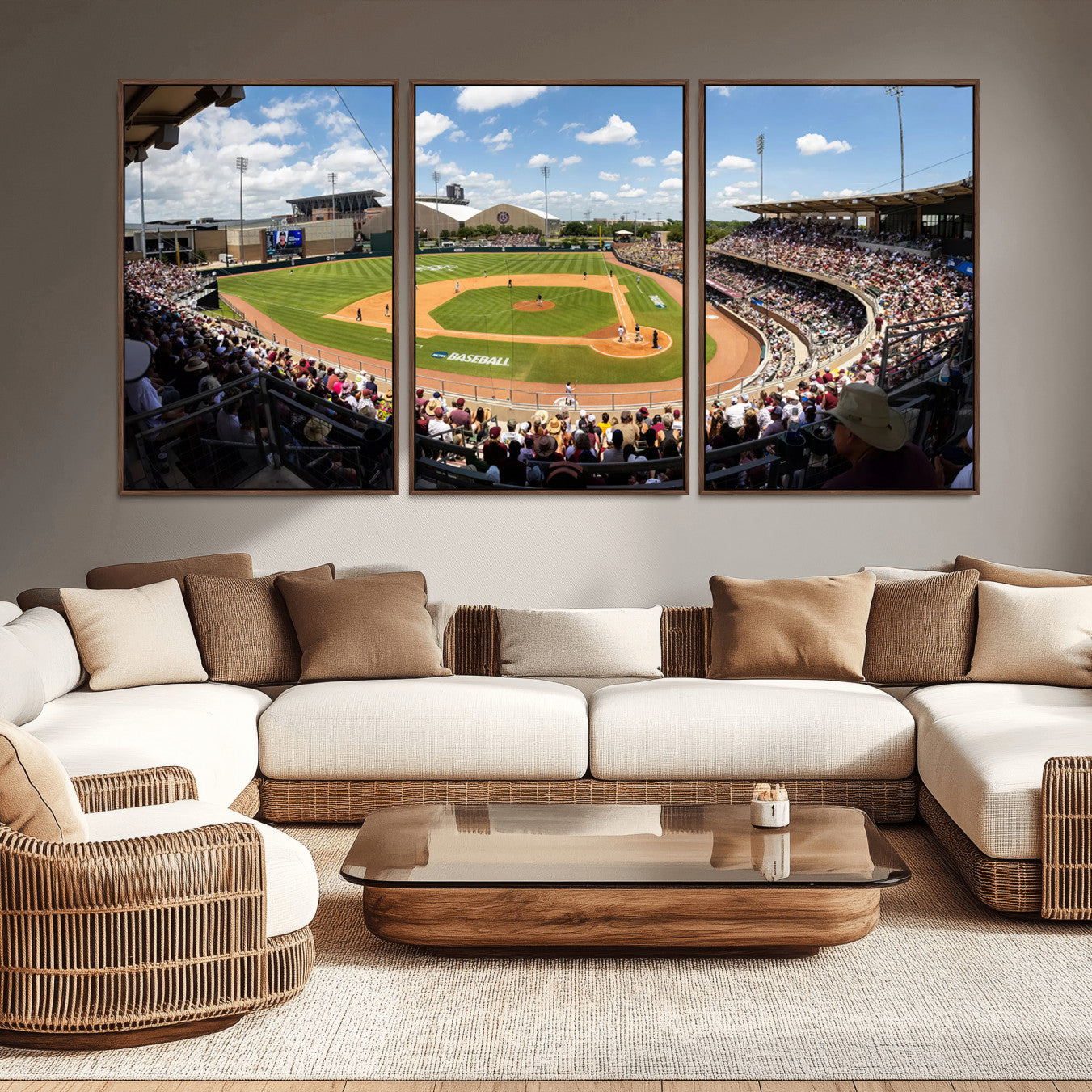 -The Texas A&M University Aggies Athletics Team Print - College Station Kyle Field Wall Art Canvas
