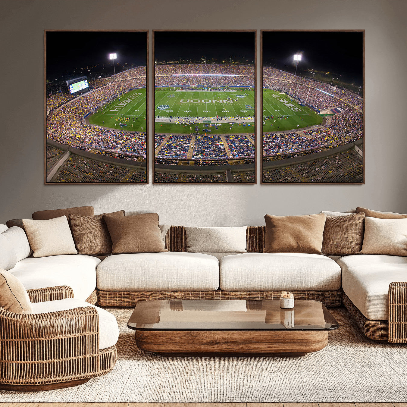 -The University of Connecticut UCONN Huskies Football Team Print - East Hartford Pratt & Whitney