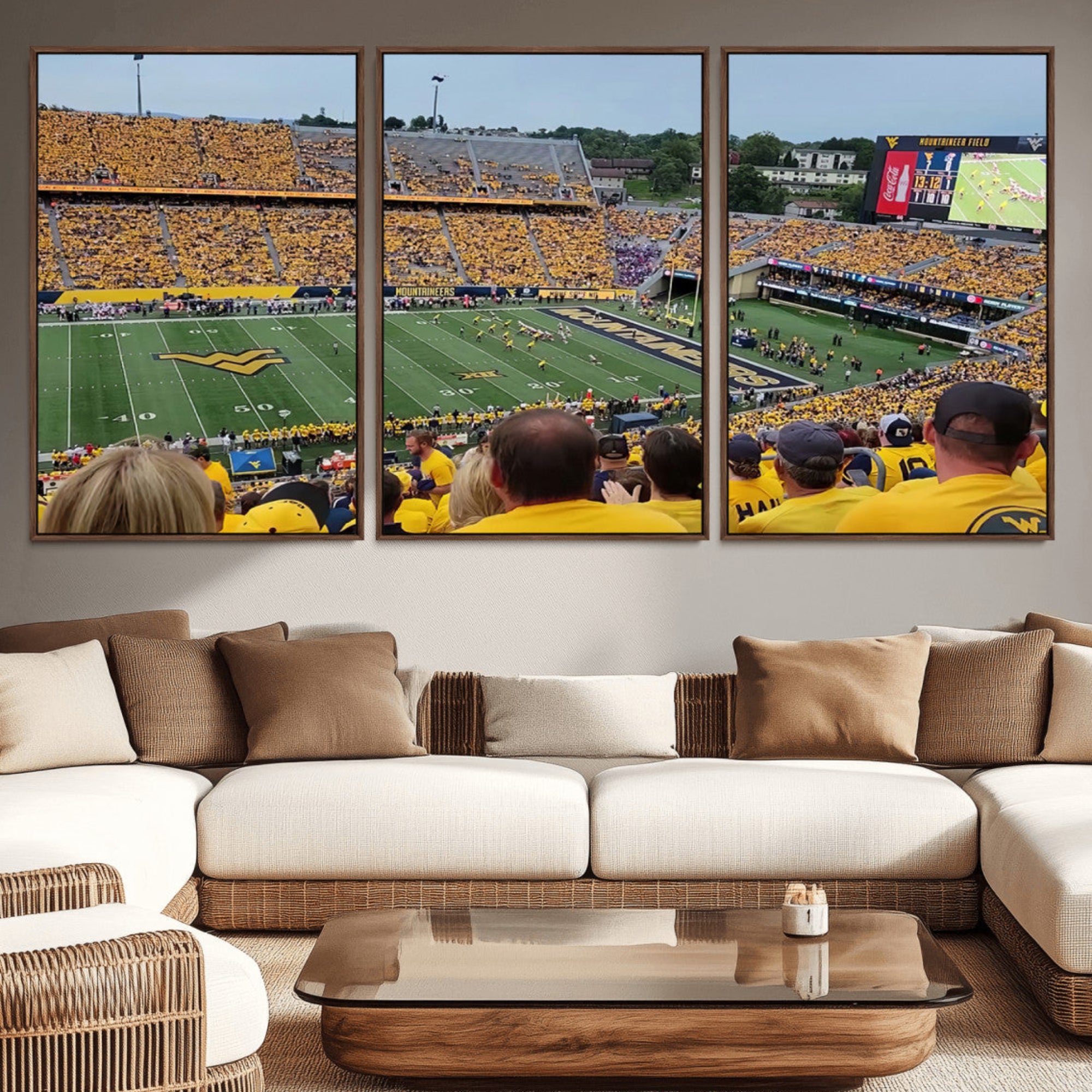 18056-MGV-CV-36X24-Puskar Stadium Canvas Print Wall Art - Morgantown Print - West Virginia University Mountaineers