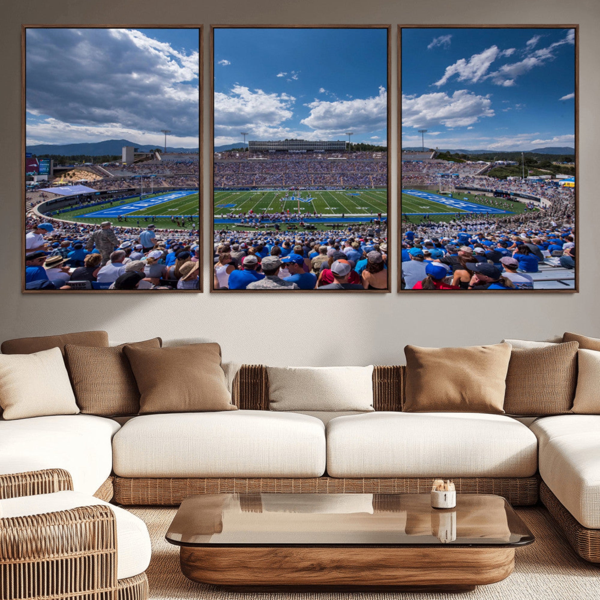 59281-MGV-CV-36X24-Air Force Falcons Football Team Print - Colorado Springs Falcon Stadium Wall Art Canvas Print
