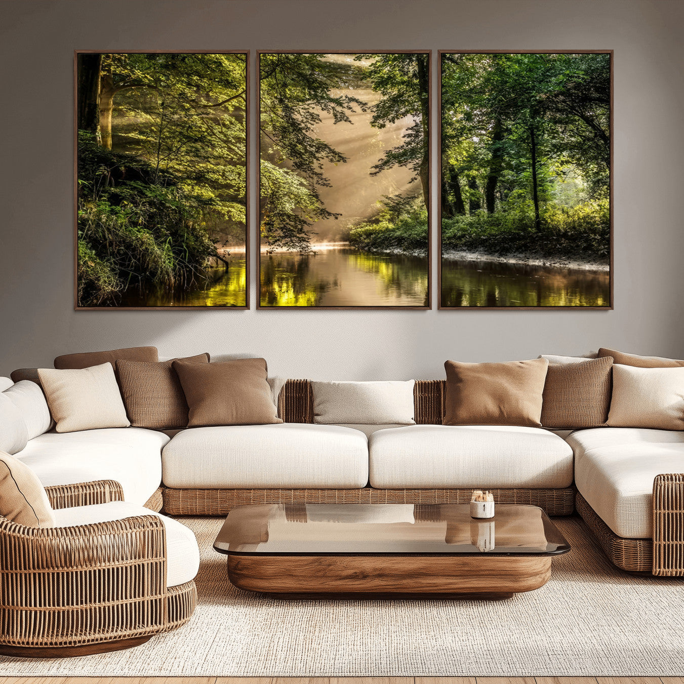 -Forest Wall Art Print | River Landscape Wall Art | Perfect for Farmhouse Wall Decor, Cabin Wall Art