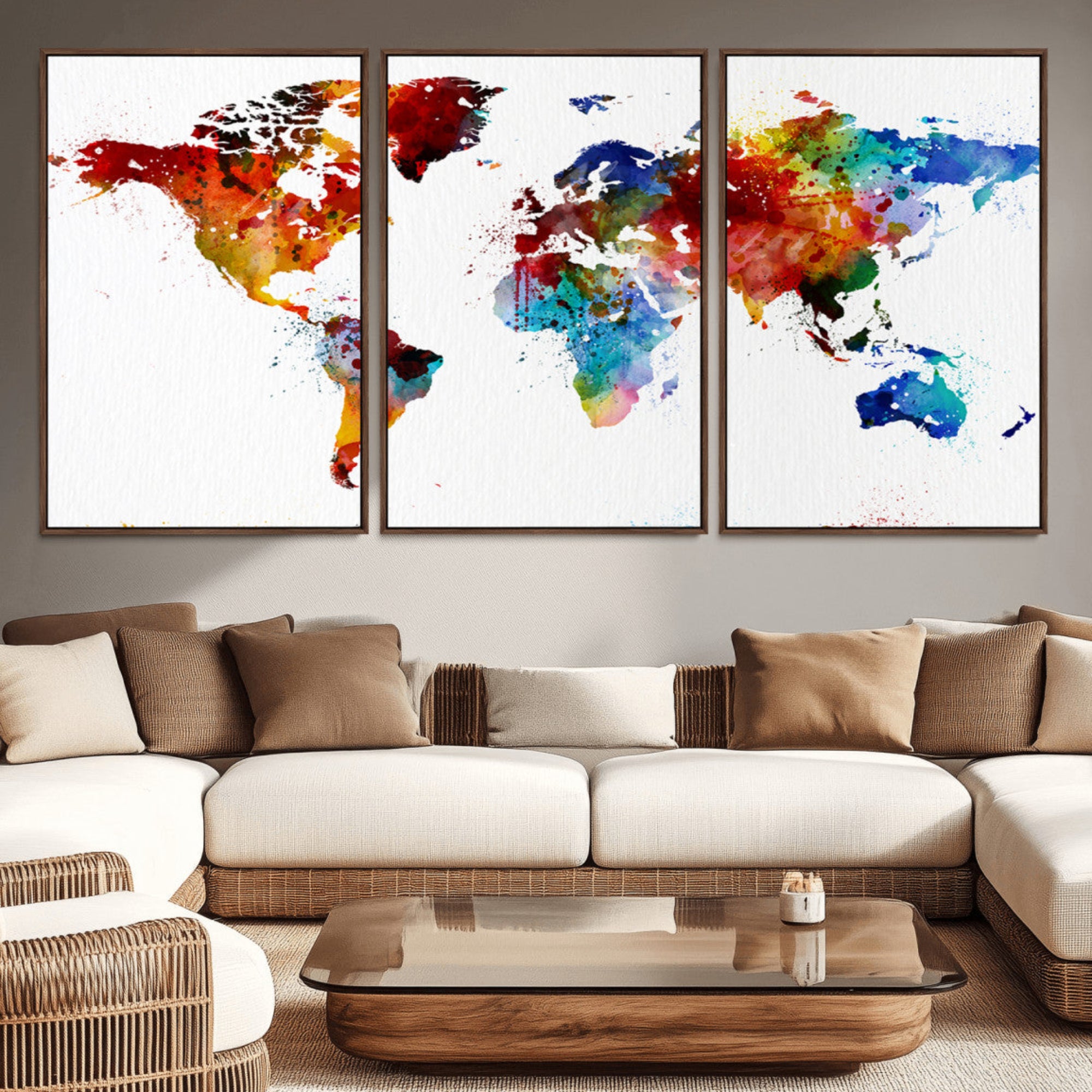 94085-MGV-CV-36X24-Push Pin World Map Canvas Print – Travel Tracker Wall Art for Couples, Perfect Anniversary Gift for Home or Office Decor