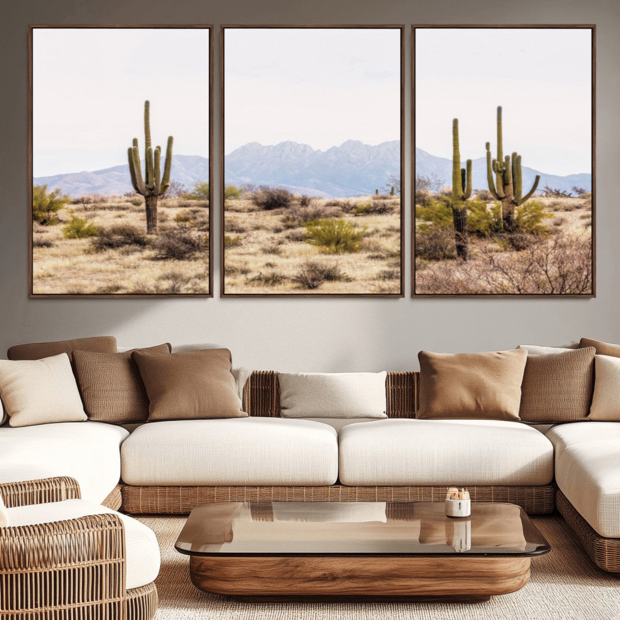 97436-MGV-CV-36X24-Arizona Desert Wall Art Print | Arizona Desert Canvas Print with Saguaro Cacti | Southwestern