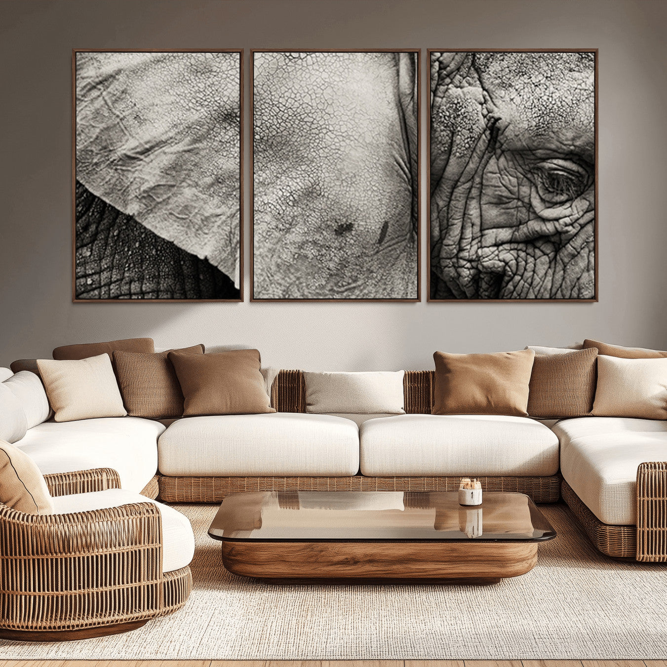 -Elephant Wall Art Canvas Print