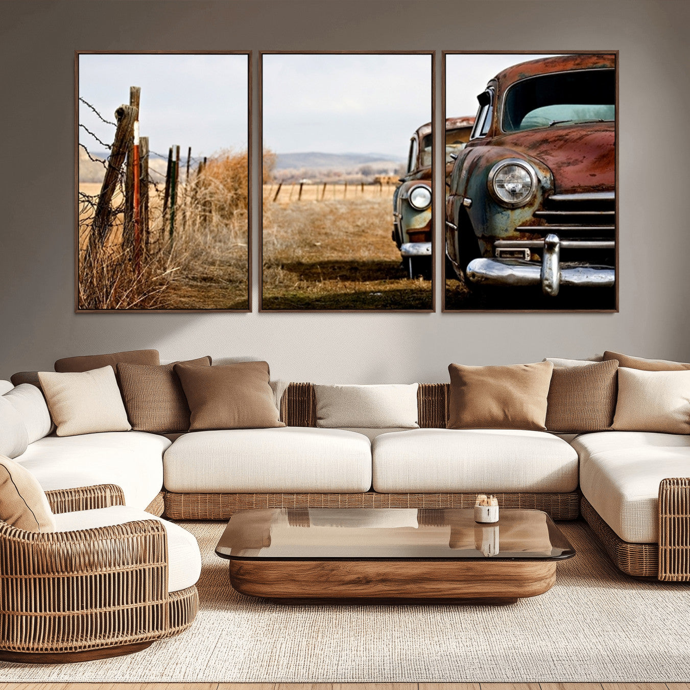 -Classic Cars Vintage Wall Art Canvas Print