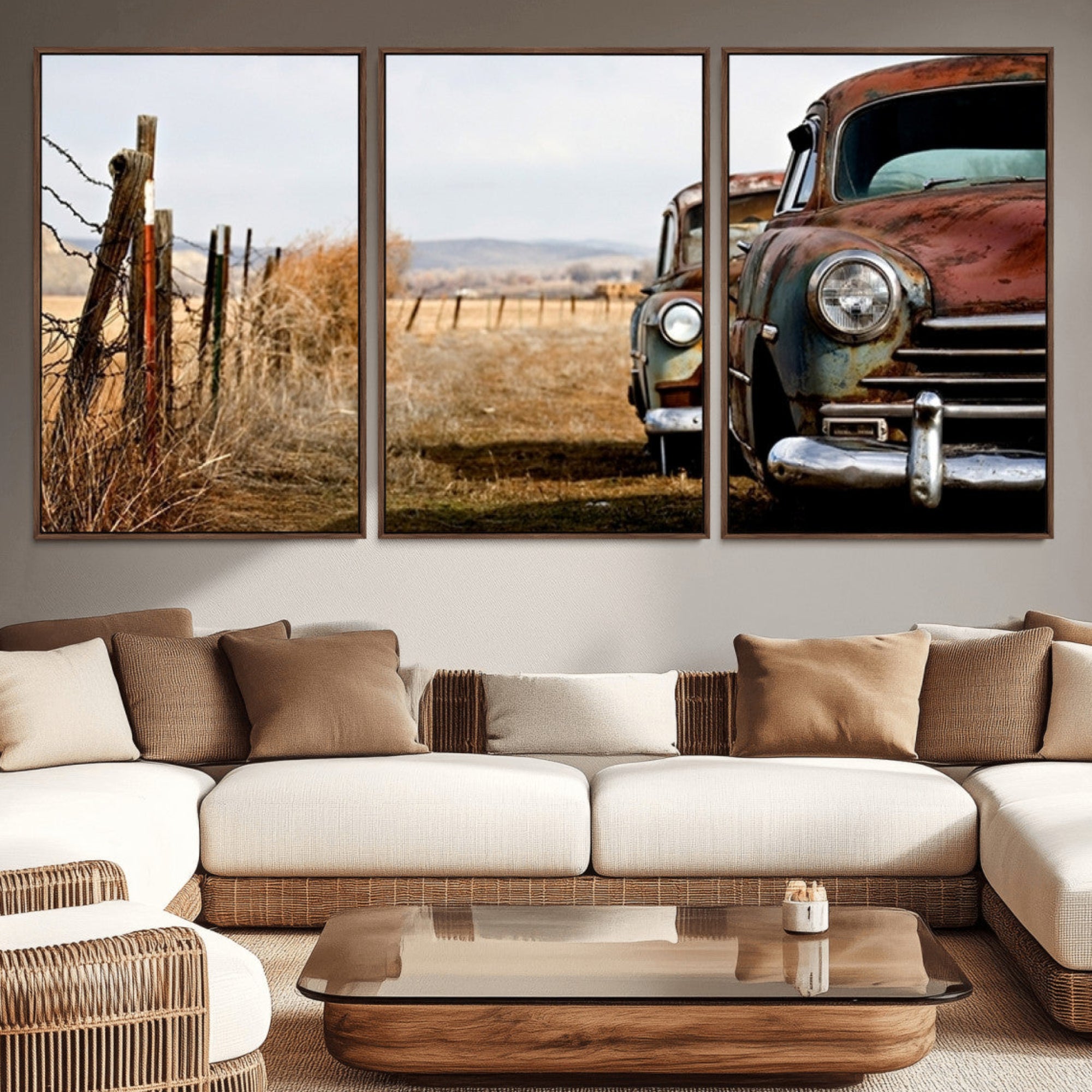 33308-MGV-CV-36X24-Classic Cars Vintage Wall Art Canvas Print