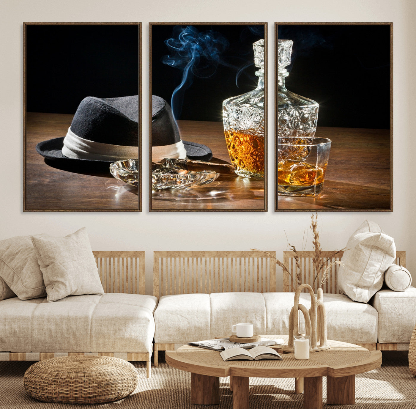 14629-MGV-CV-36X24-Extra Large Bourbon Decor Whiskey Wall Art Canvas Print