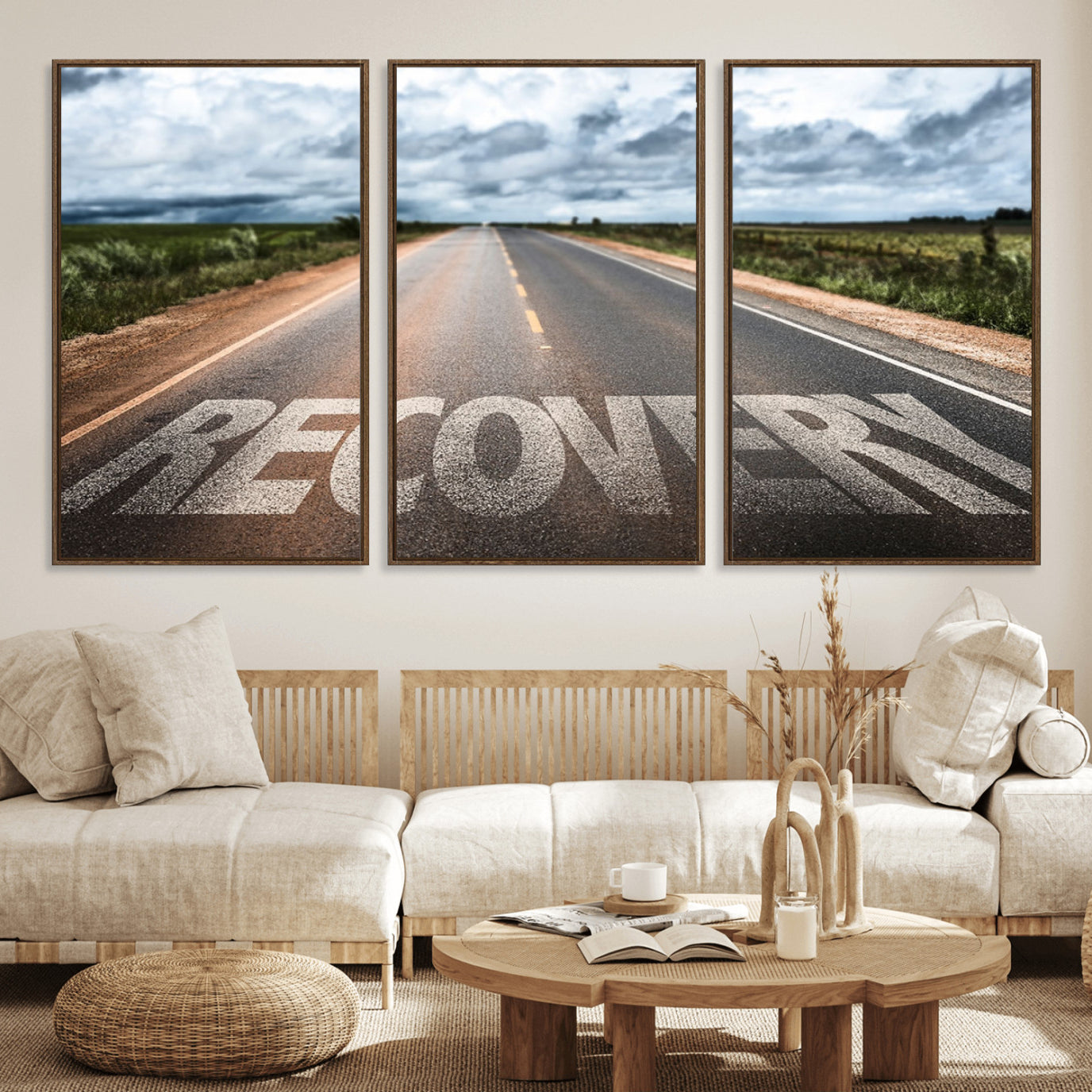 50743-MGV-FC-60X30-3P_Walnut-Recovery Road Wall Art Canvas Print