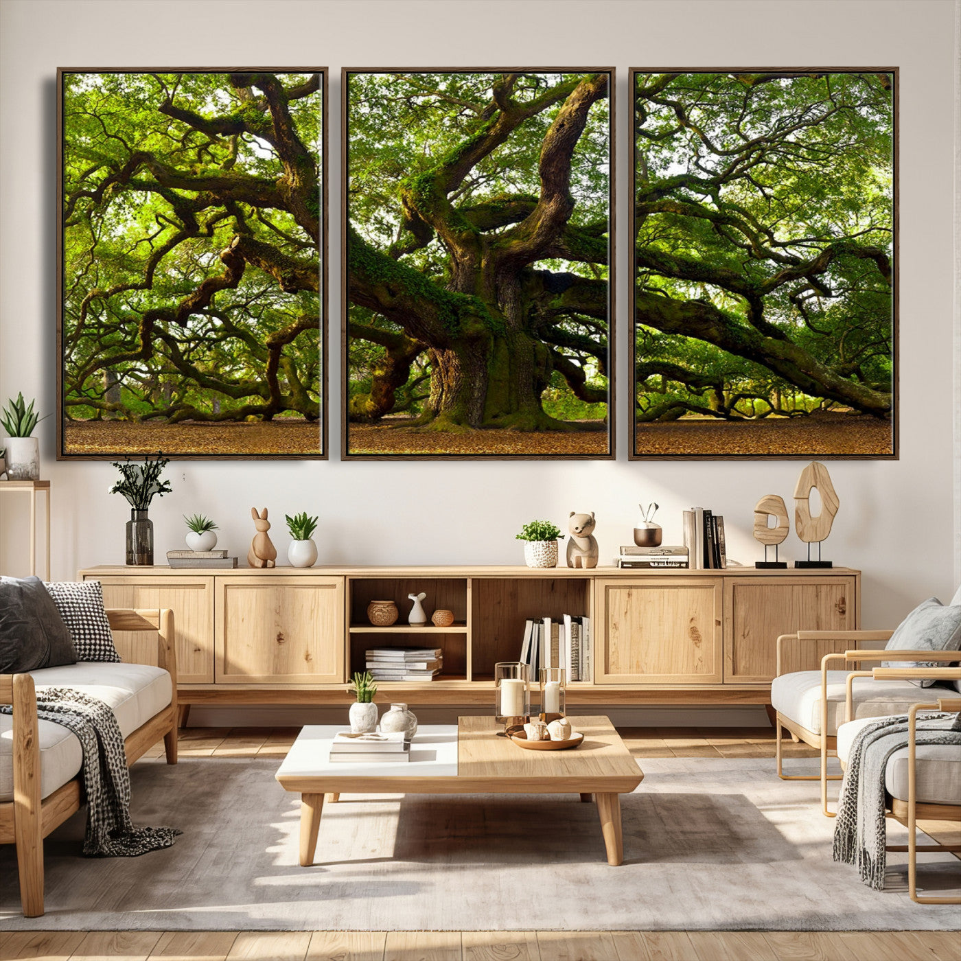 29407-MGV-CV-36X24 - Angel Oak Tree Wall Art Canvas Print | Large Forest Tree Nature Photography Print on Canvas