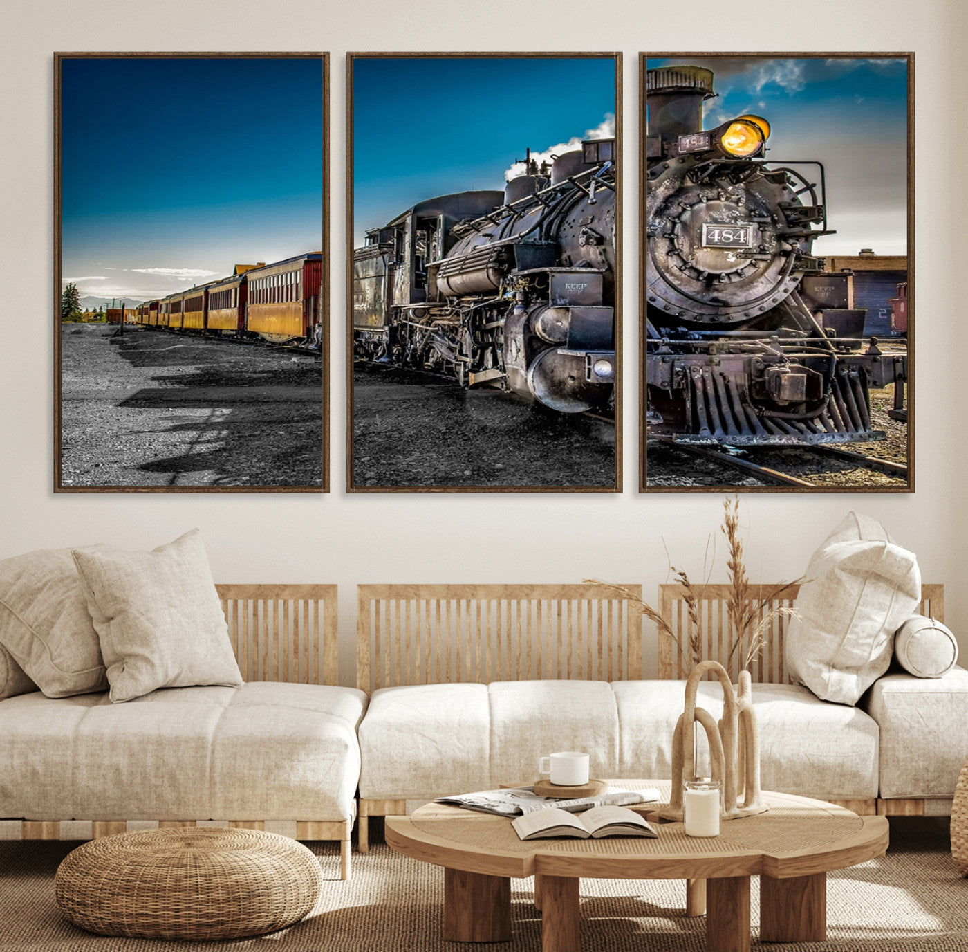 83325-MGV-FC-60X30-3P_Walnut-Train Wall Art Canvas Print