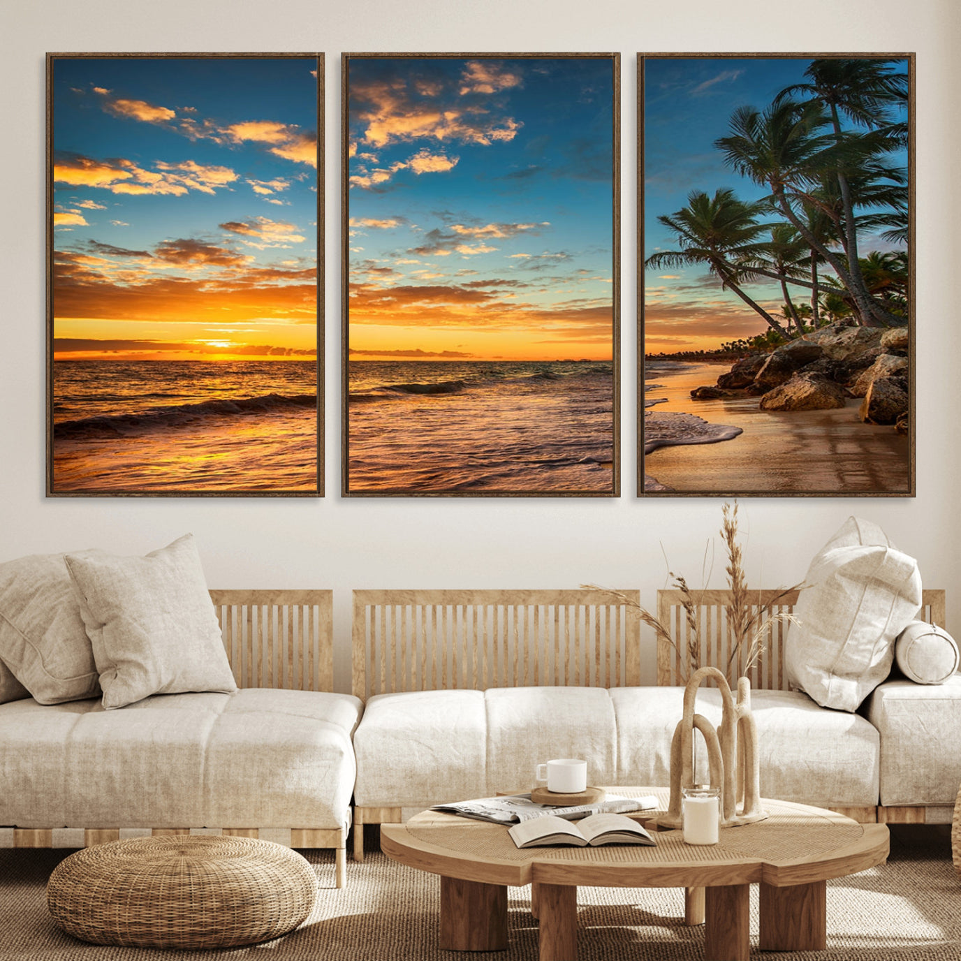 26281-MGV-FC-60X30-3P_Walnut-Sunset Wall Art Canvas Print