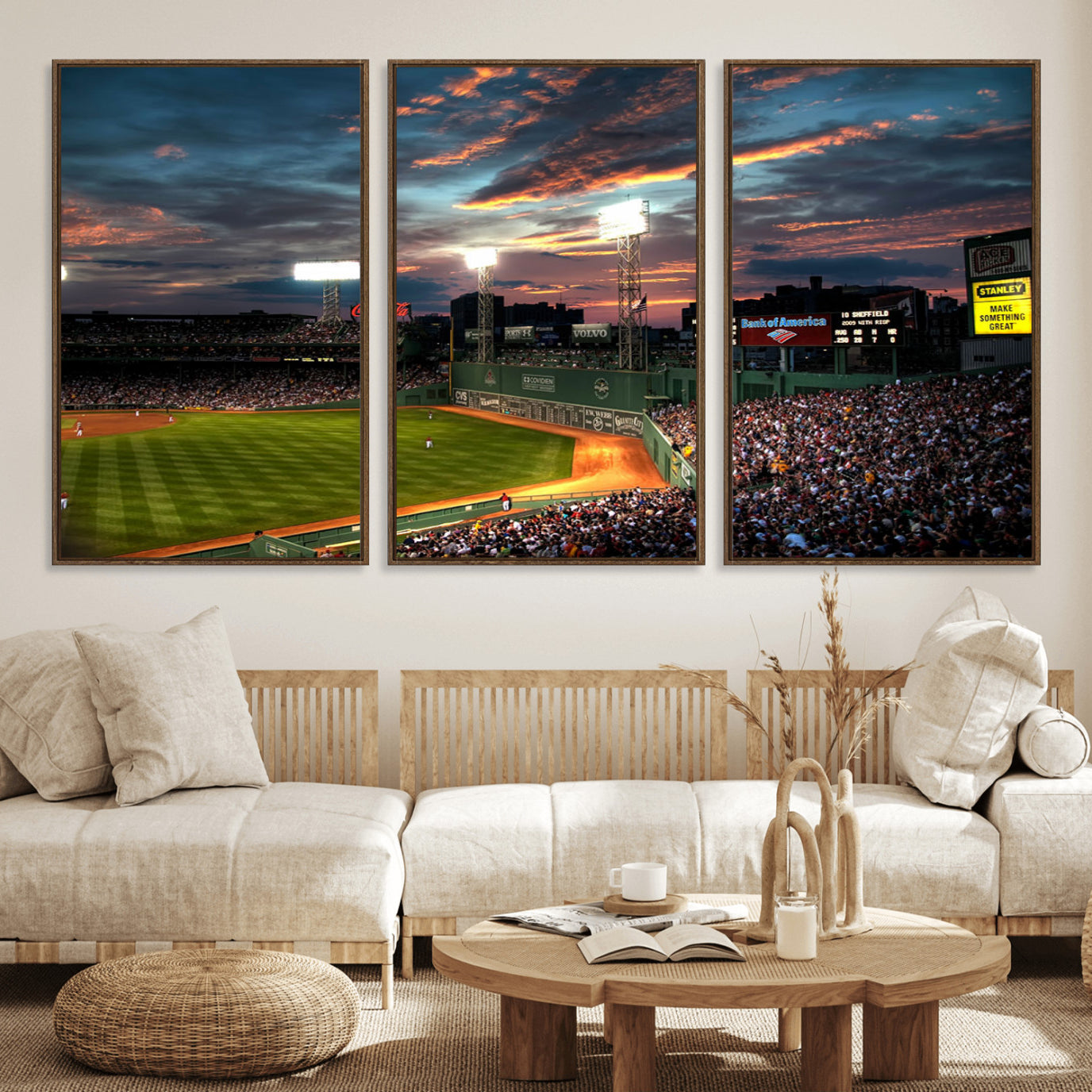 -Fenway Park Wall Art Canvas Print | Large Baseball Stadium Canvas Print for Boston Red Sox Fans |