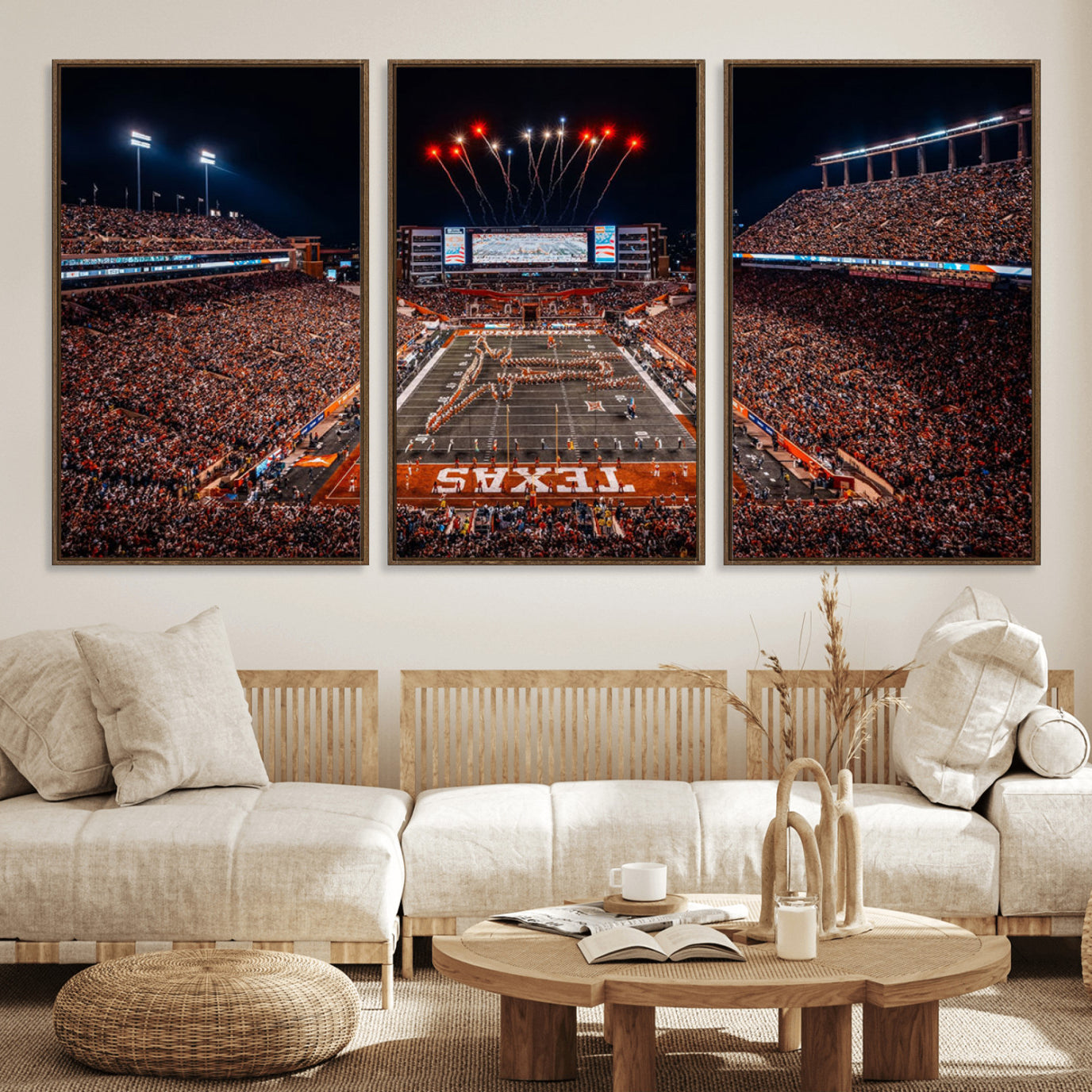 58778-MGV-FC-60X30-3P_Walnut-Texas Memorial Stadium Wall Art Canvas Print