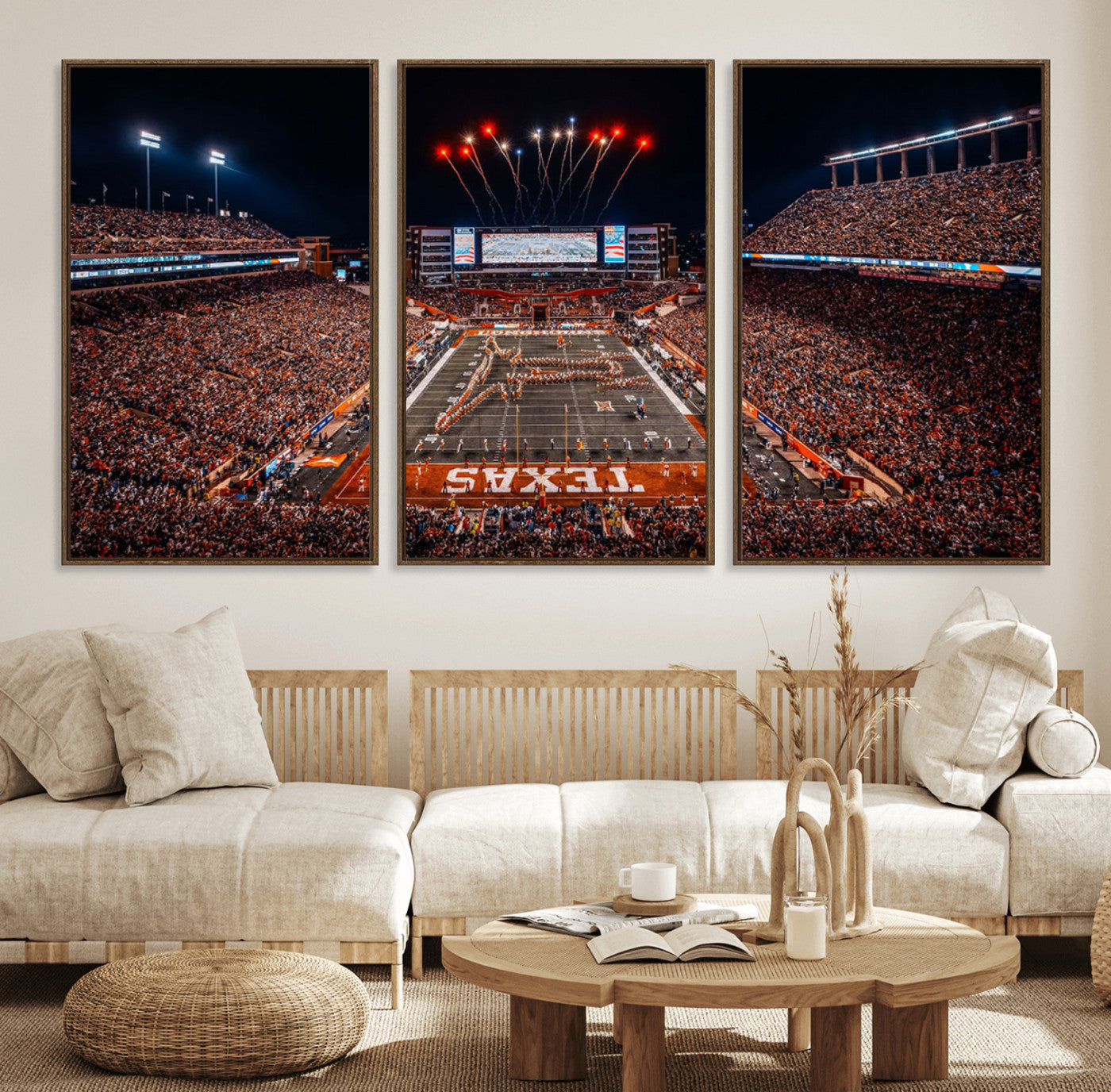 58778-MGV-FC-60X30-3P_Walnut-Texas Memorial Stadium Wall Art Canvas Print